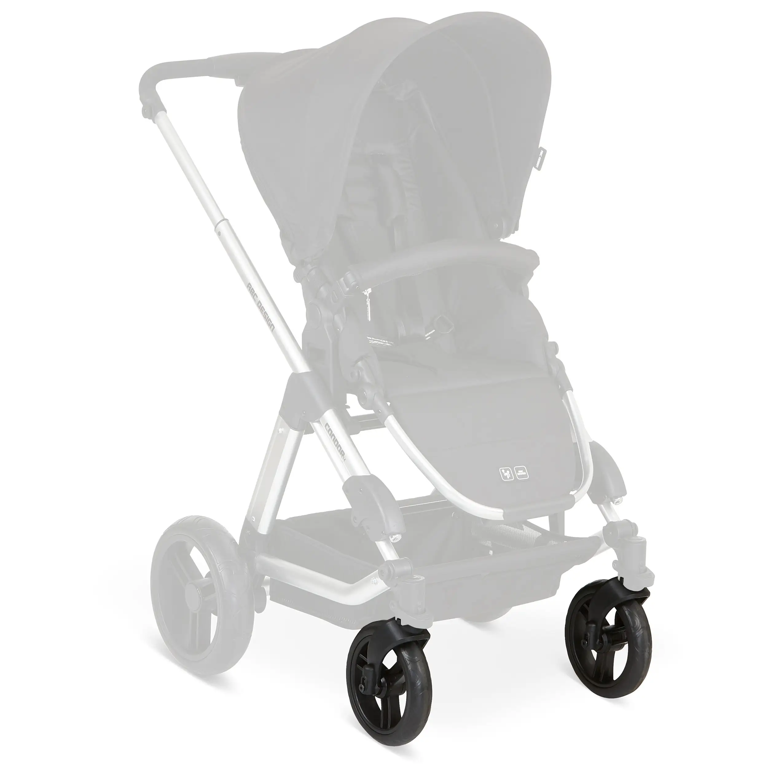 Front wheels set (2 pieces) for Zoom - EVA Black