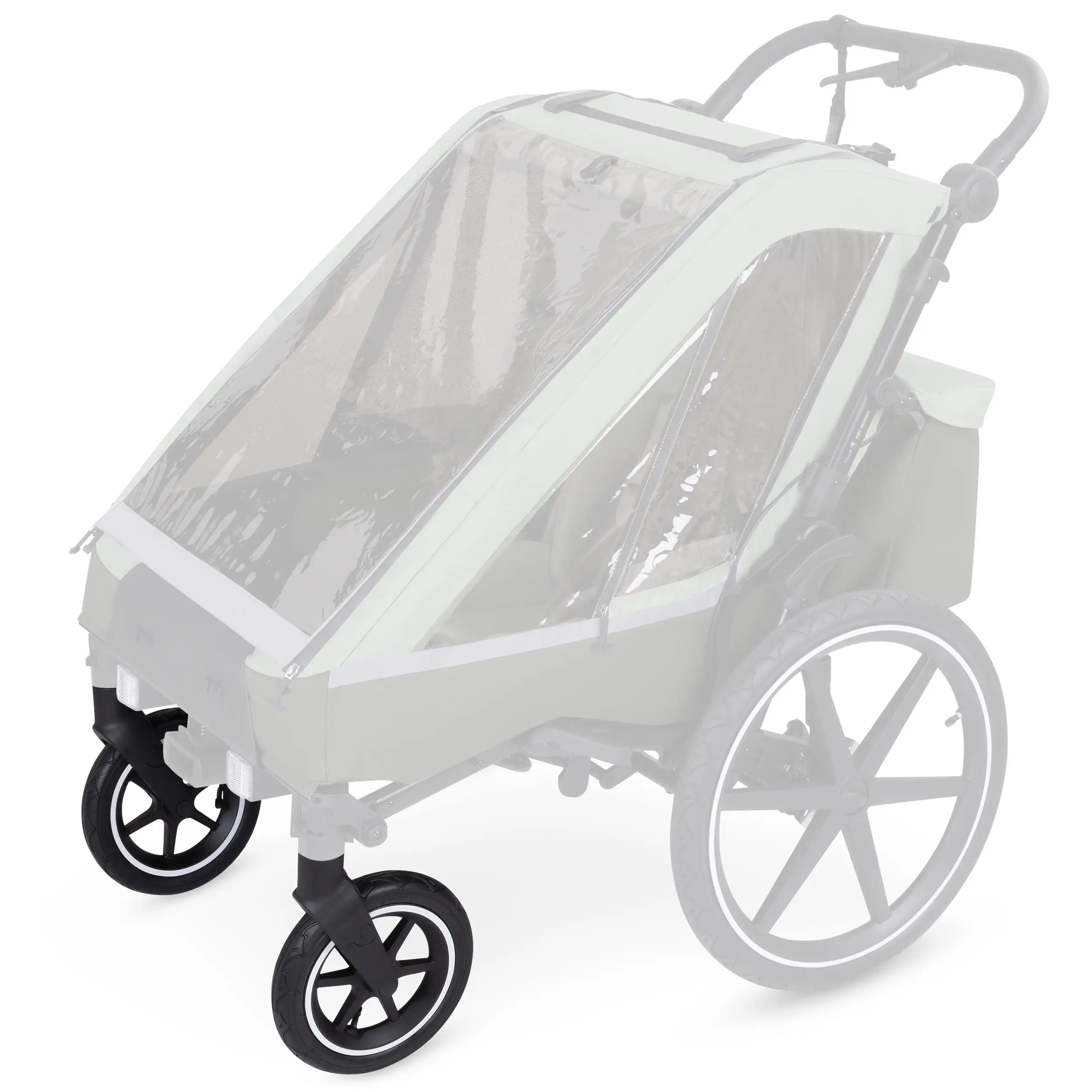 Front wheel for bicycle trailer Tour - air wheels Black / White Wall