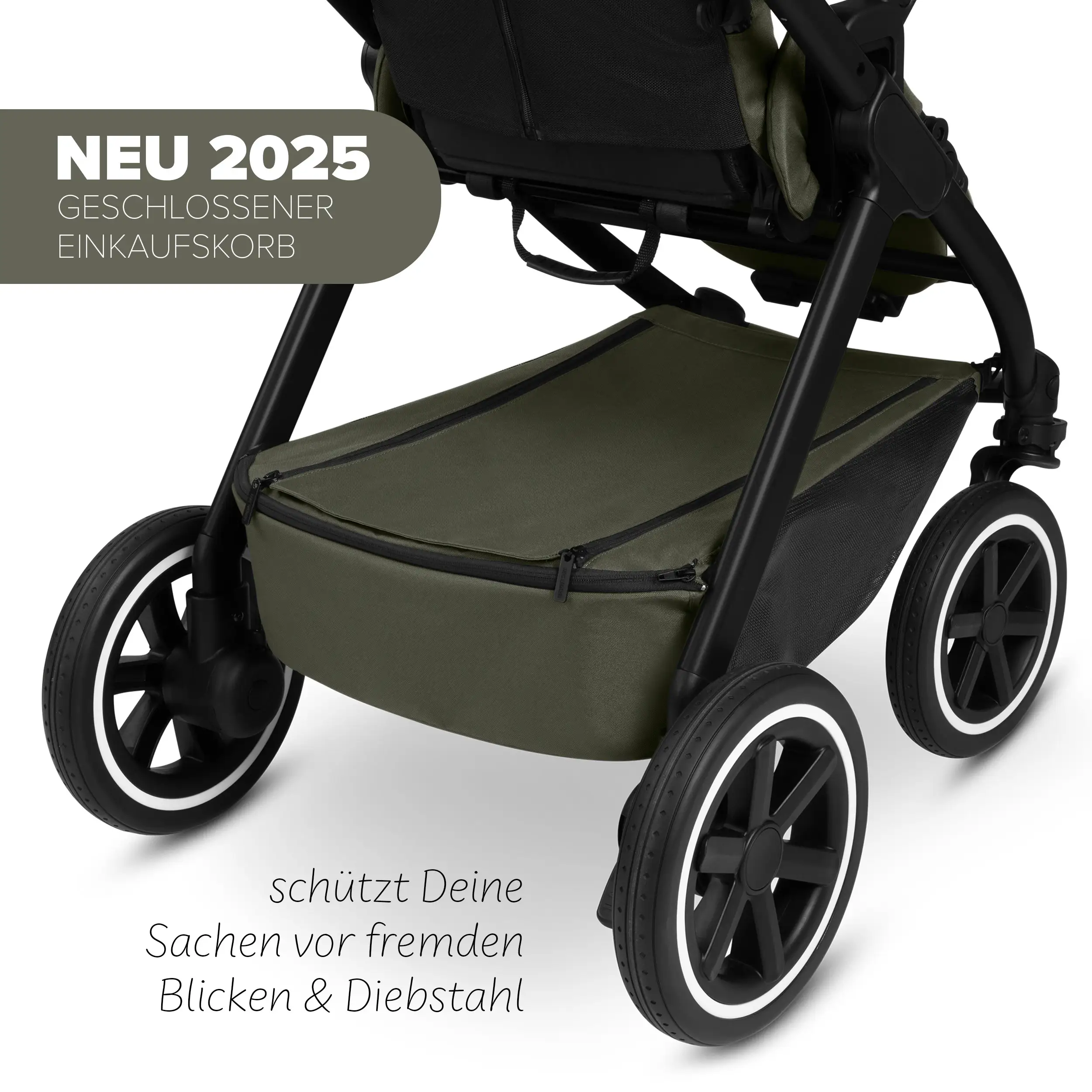 4in1-Kinderwagen-Set Samba 2 inkl. Babyschale Calla mit Liegefunktion - Avocado