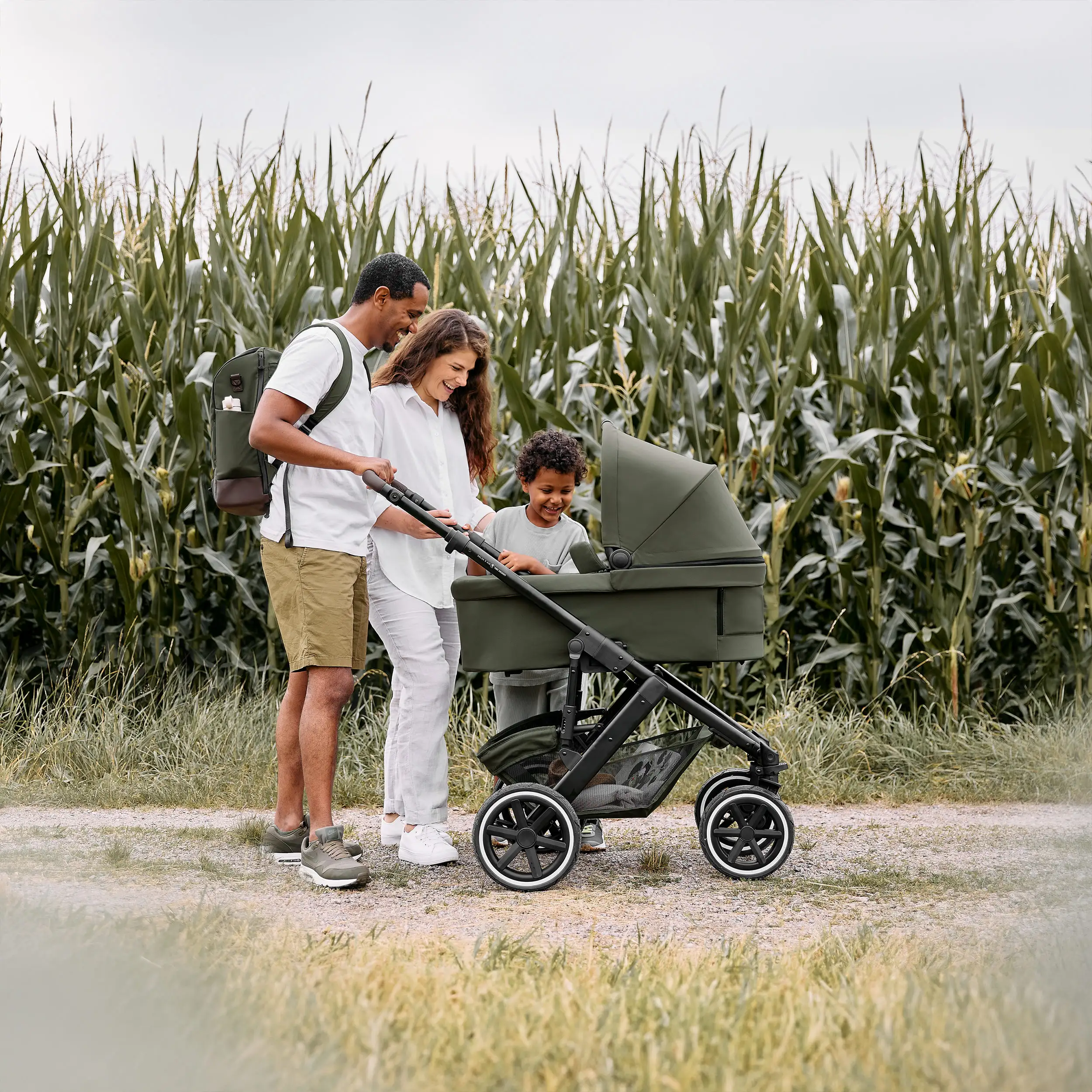 3in1-Kinderwagen-Set Salsa 5 Air inkl. Babyschale Calla mit Liegefunktion - Avocado