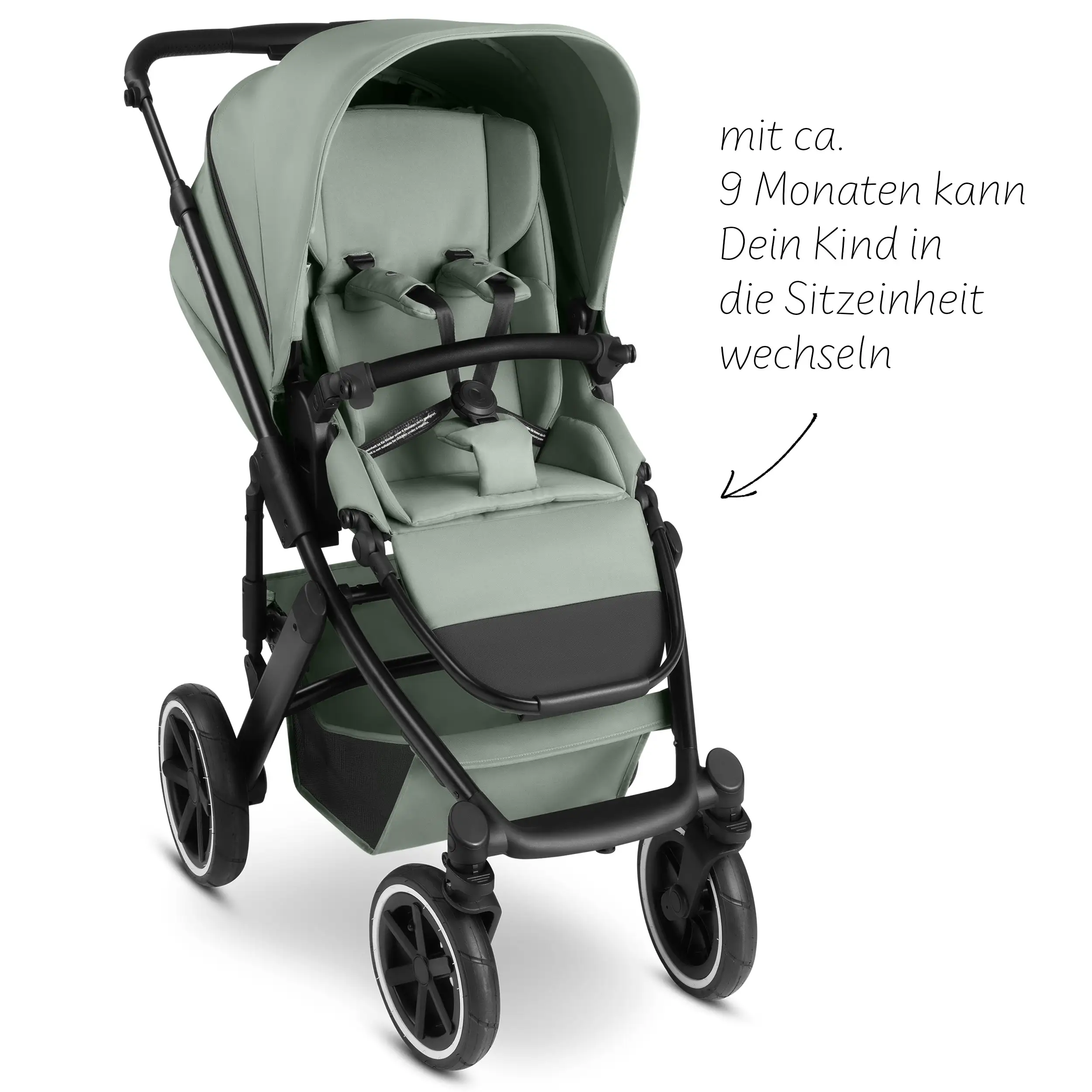 3in1-Kinderwagen-Set Salsa 5 Air inkl. Babyschale Calla mit Liegefunktion - Pine