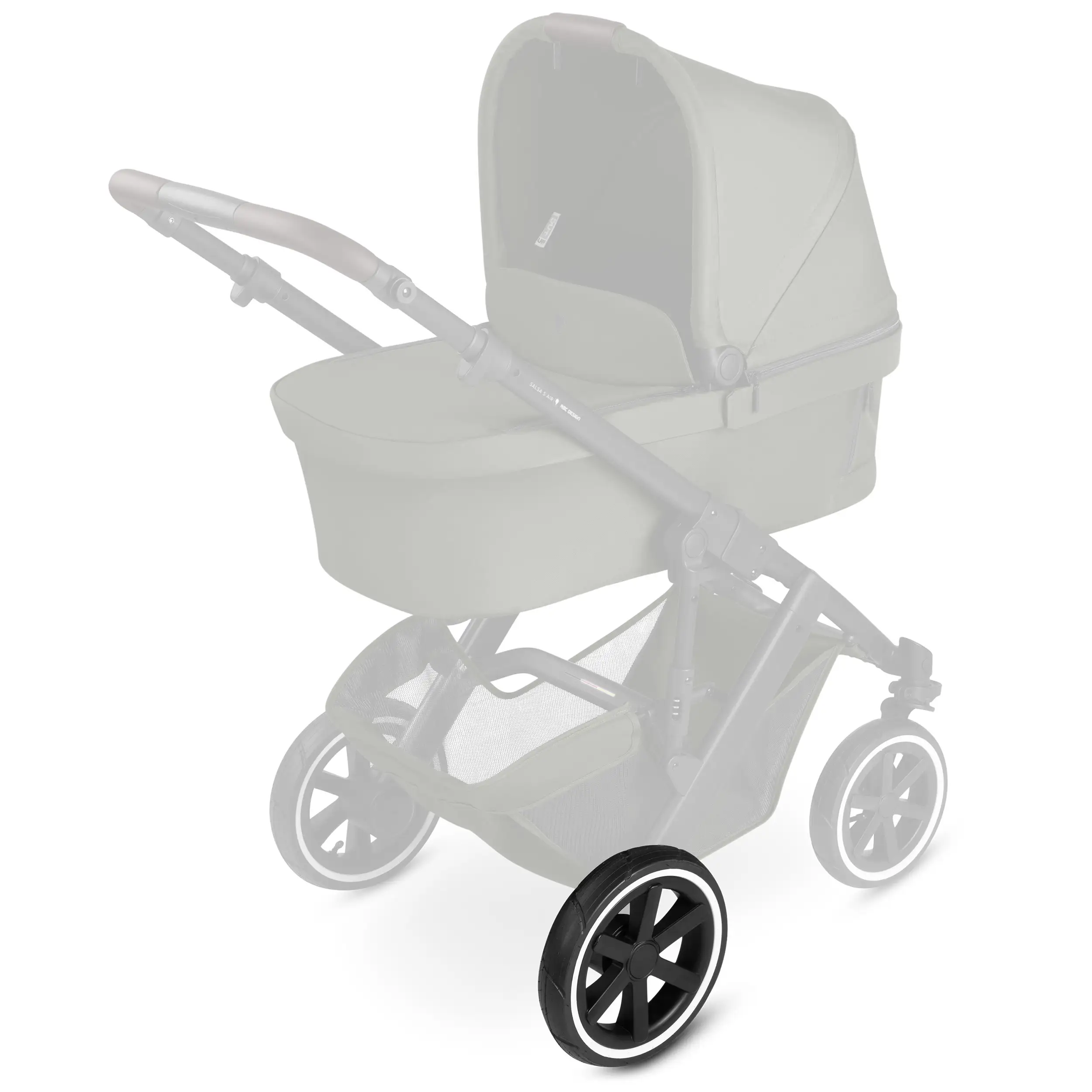 Rear wheel for Salsa 5 Air / Salsa 4 Air - Air wheels Black / White Wall