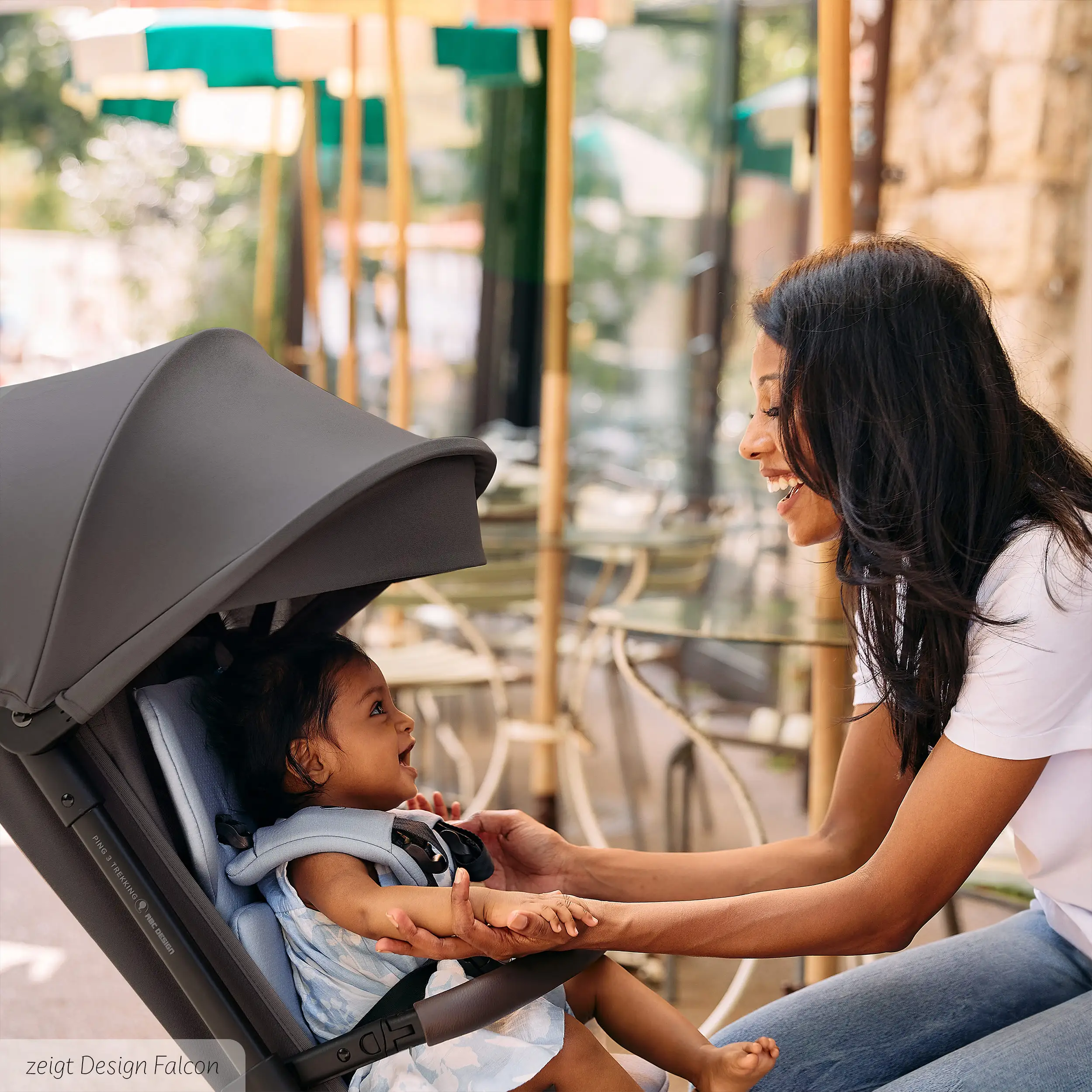 Ping 4 Trekking Travel Stroller - Pea