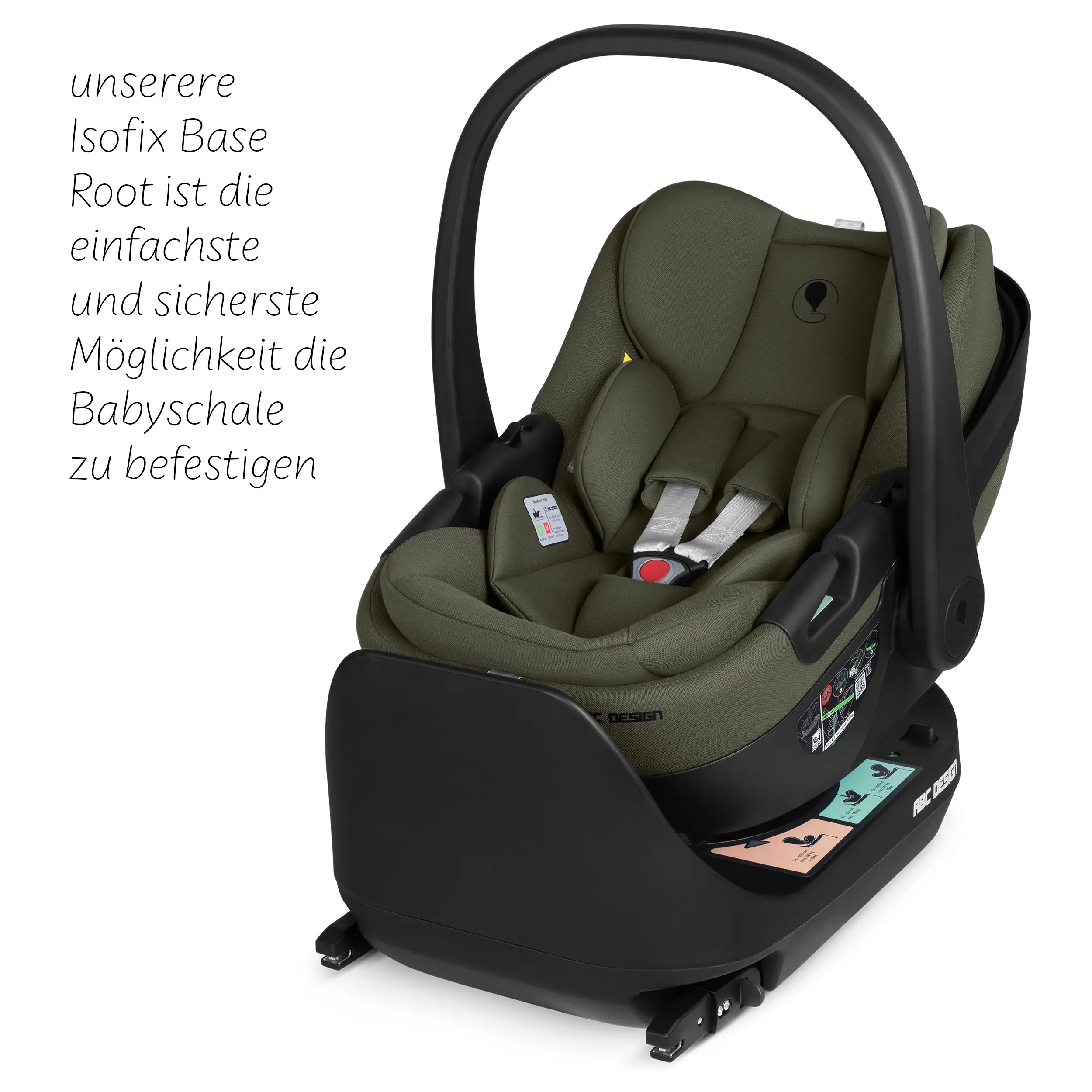 Calla i-Size Infant Car Seat with Reclining Function - Olive