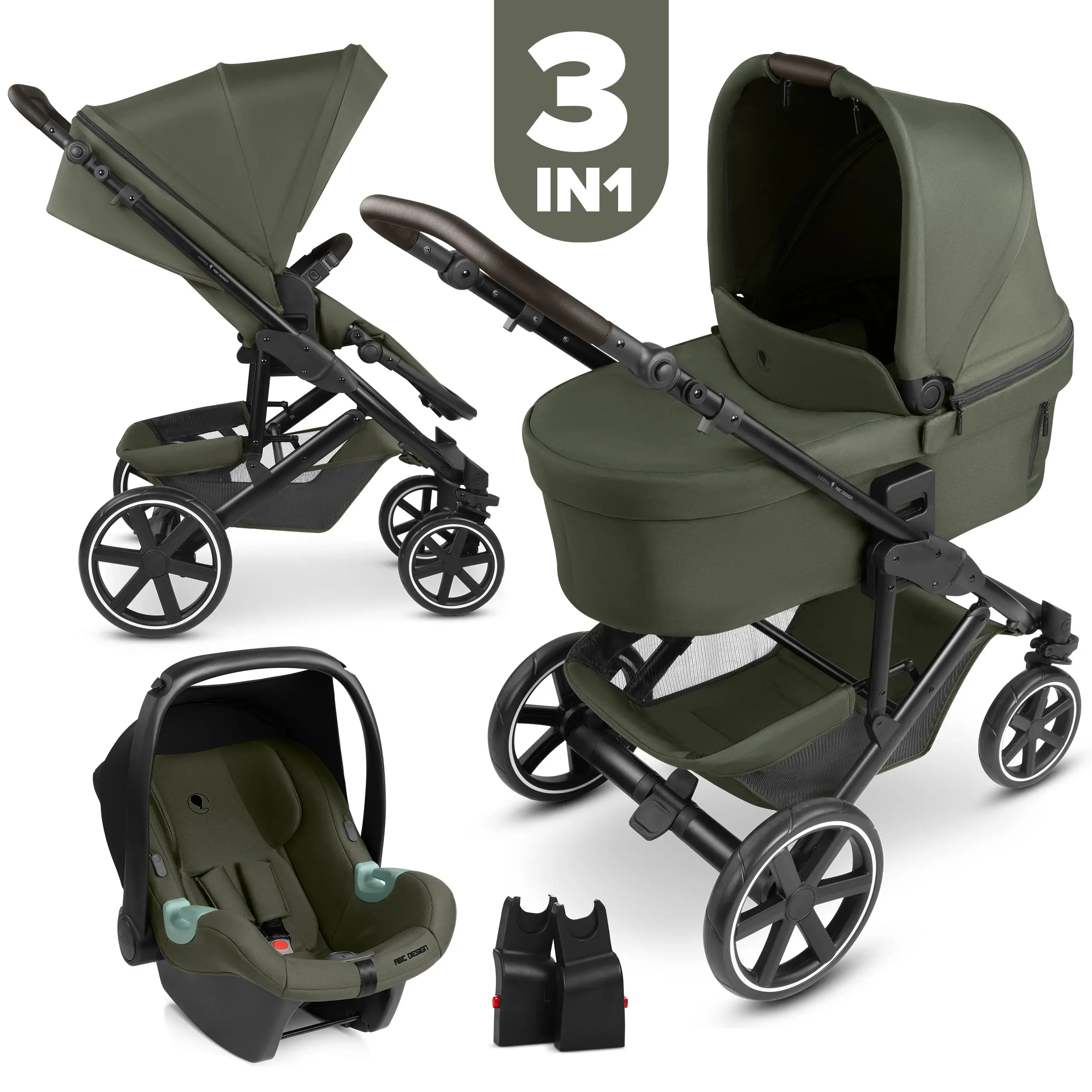3-in-1 Sierra Stroller Set - Pea