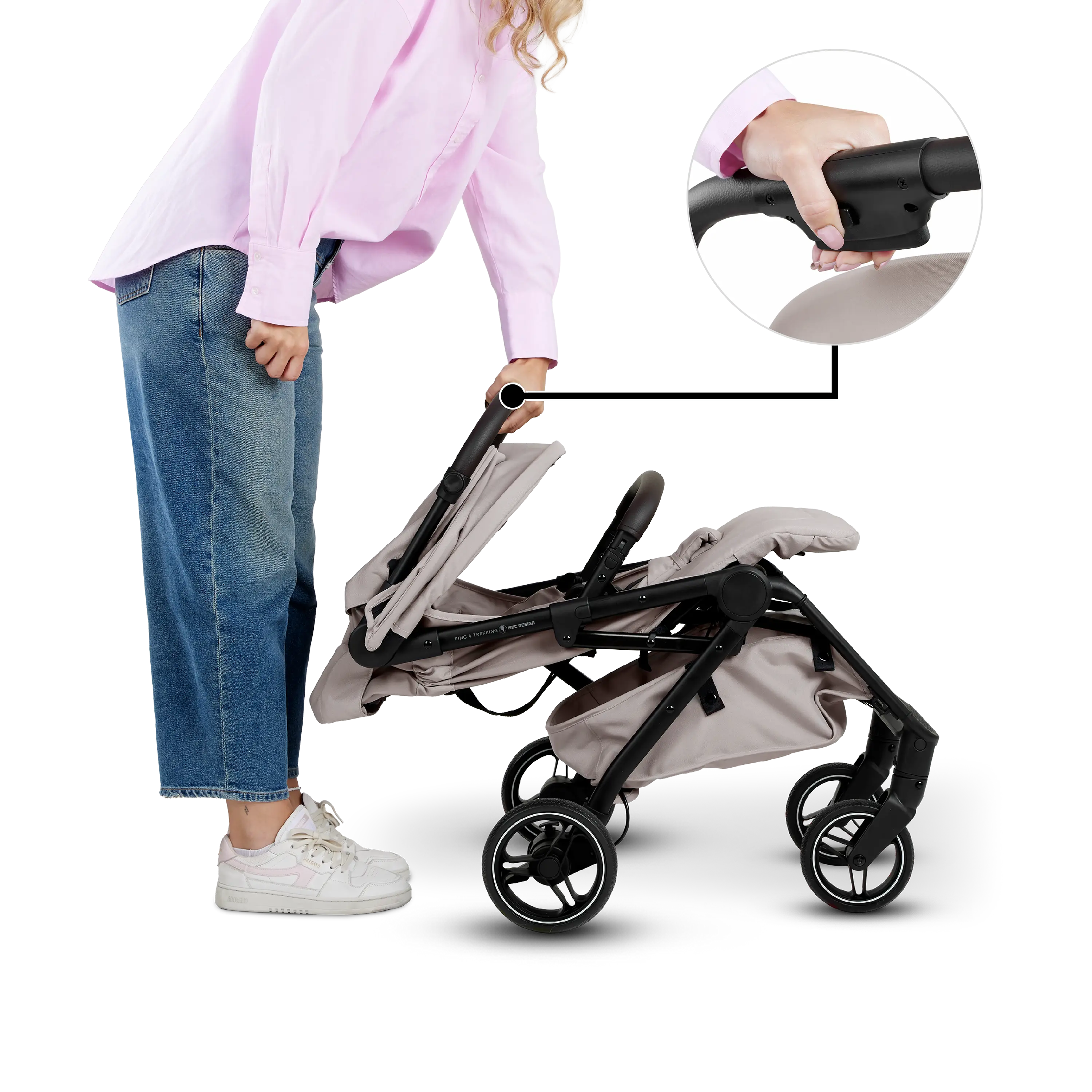 Folds with one hand to carry-on size