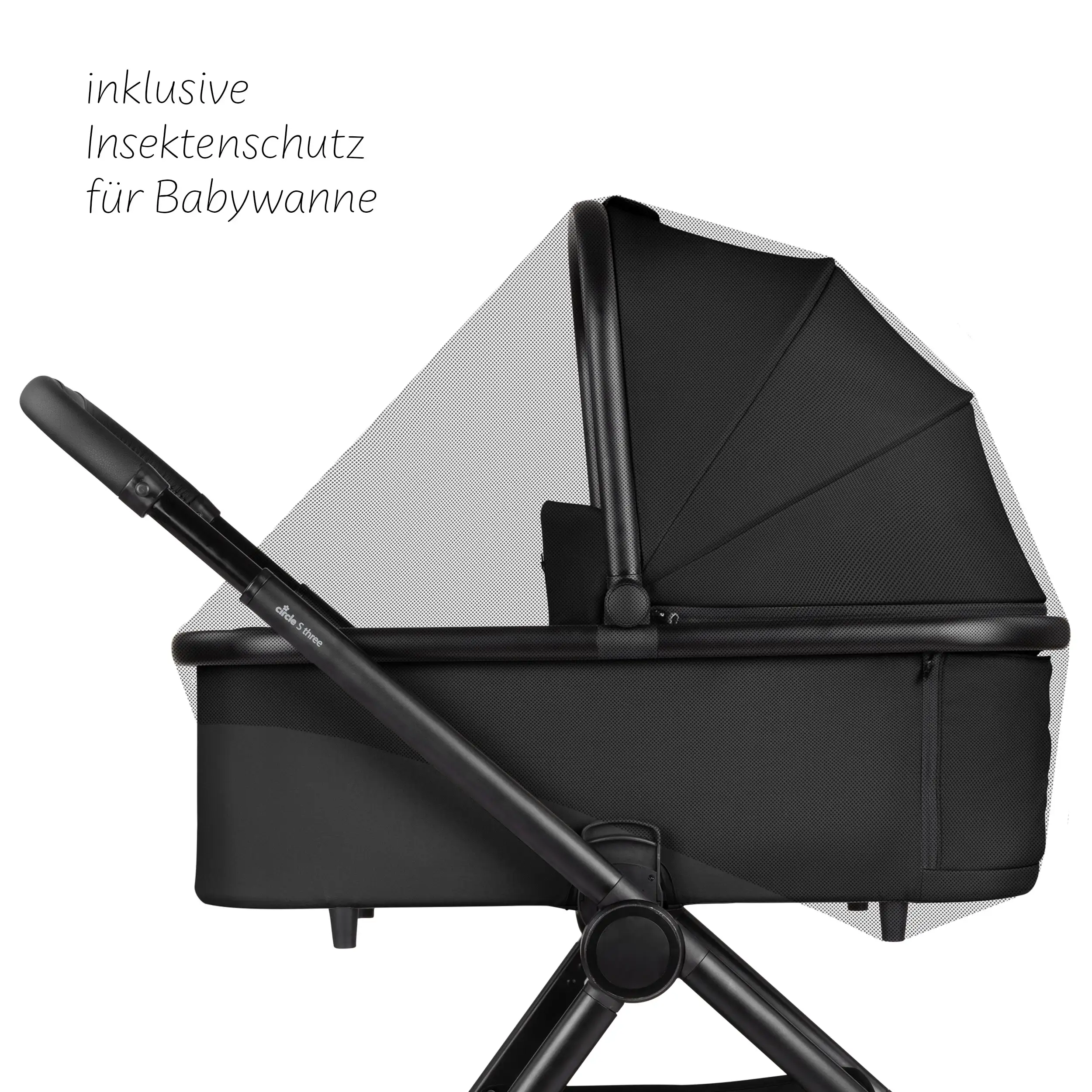 Stroller accessories set - Diaper bag, Winter footmuff, Rain cover & Mosquito net - Black