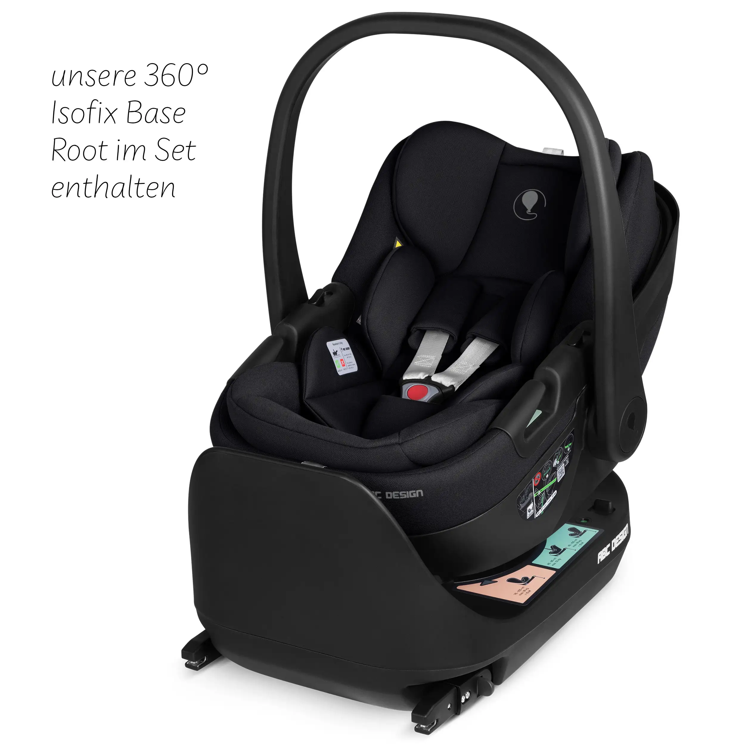4in1 Stroller Set Salsa Core incl. infant car seat Calla with Reclining Function and the Root Isofix base - Ink