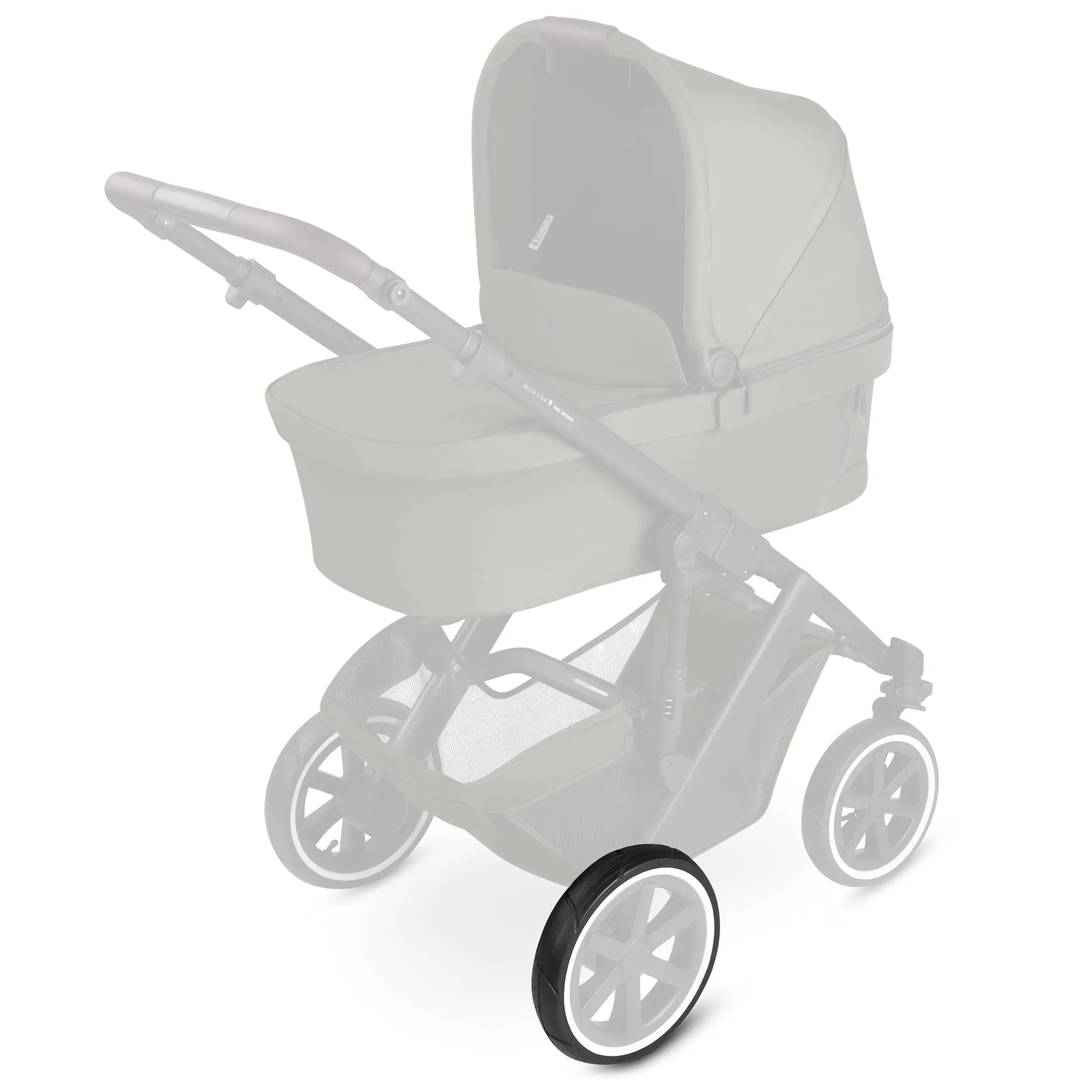 Cover for rear wheel Salsa 4 Air / Salsa 5 Air / Salsa Run / Salsa 5 Run - Black / White Wall