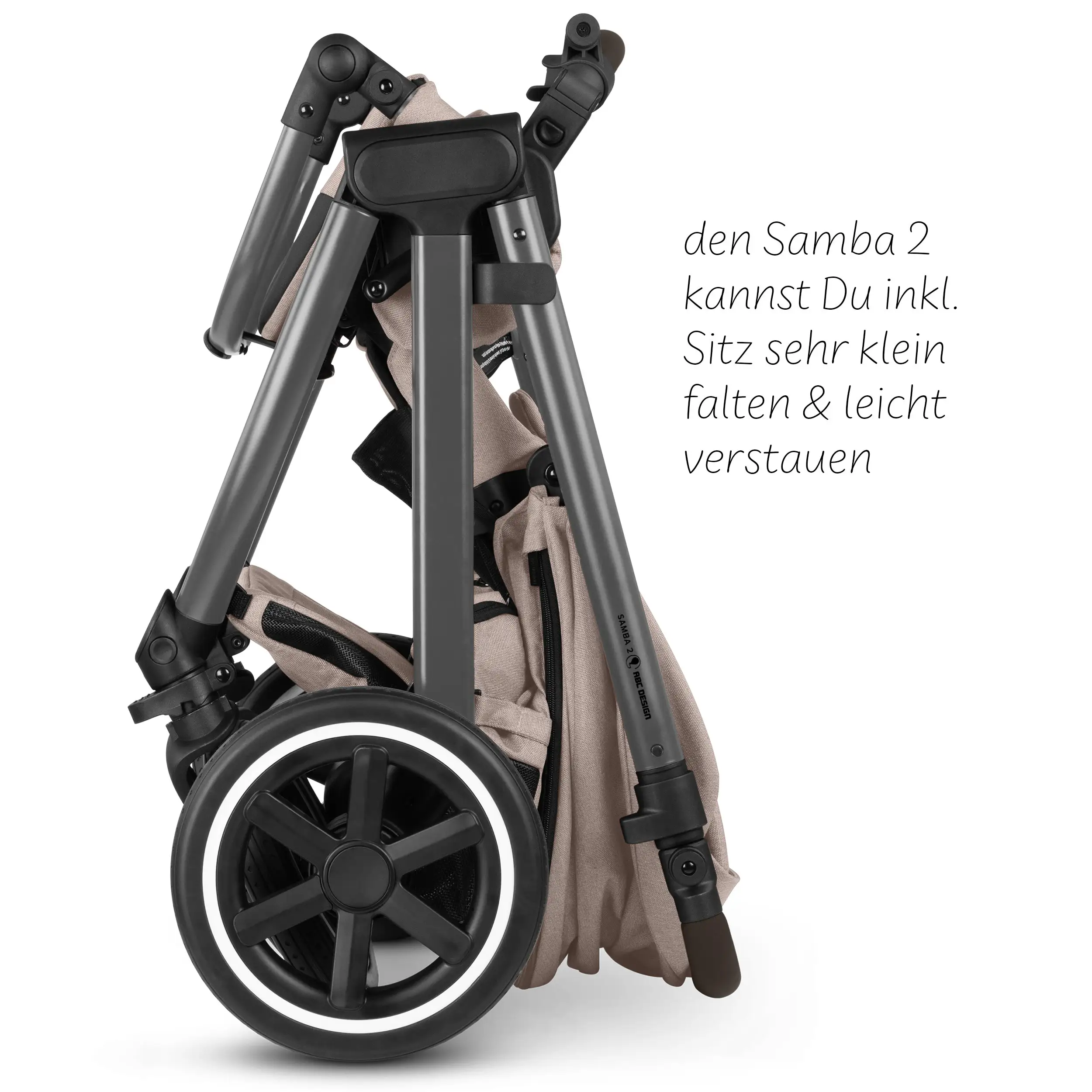 4in1-Kinderwagen-Set Samba 2 inkl. Babyschale Calla mit Liegefunktion - Camel