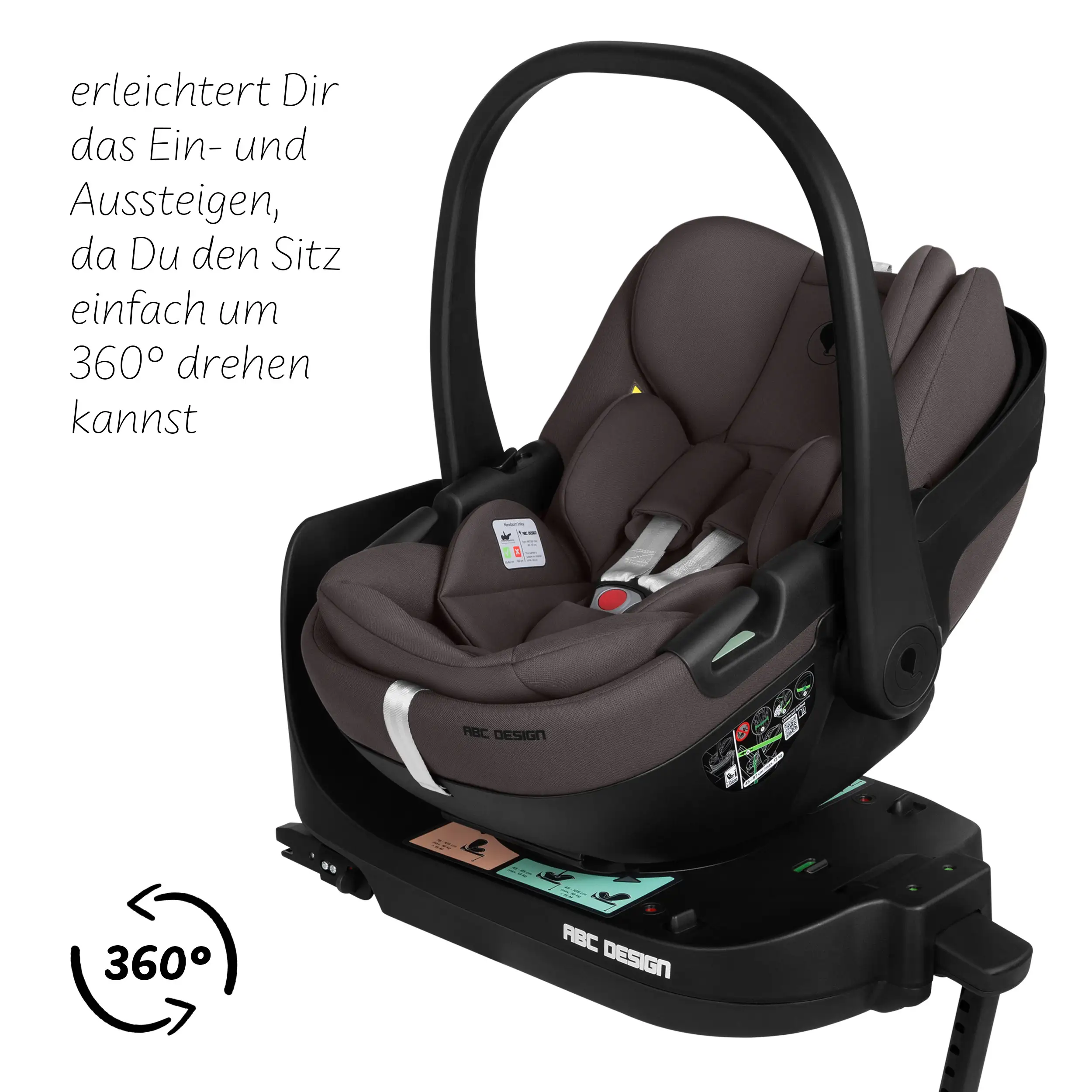 Calla i-Size lie-flat infant car seat incl. rotating ISOFIX Base Root - Falcon