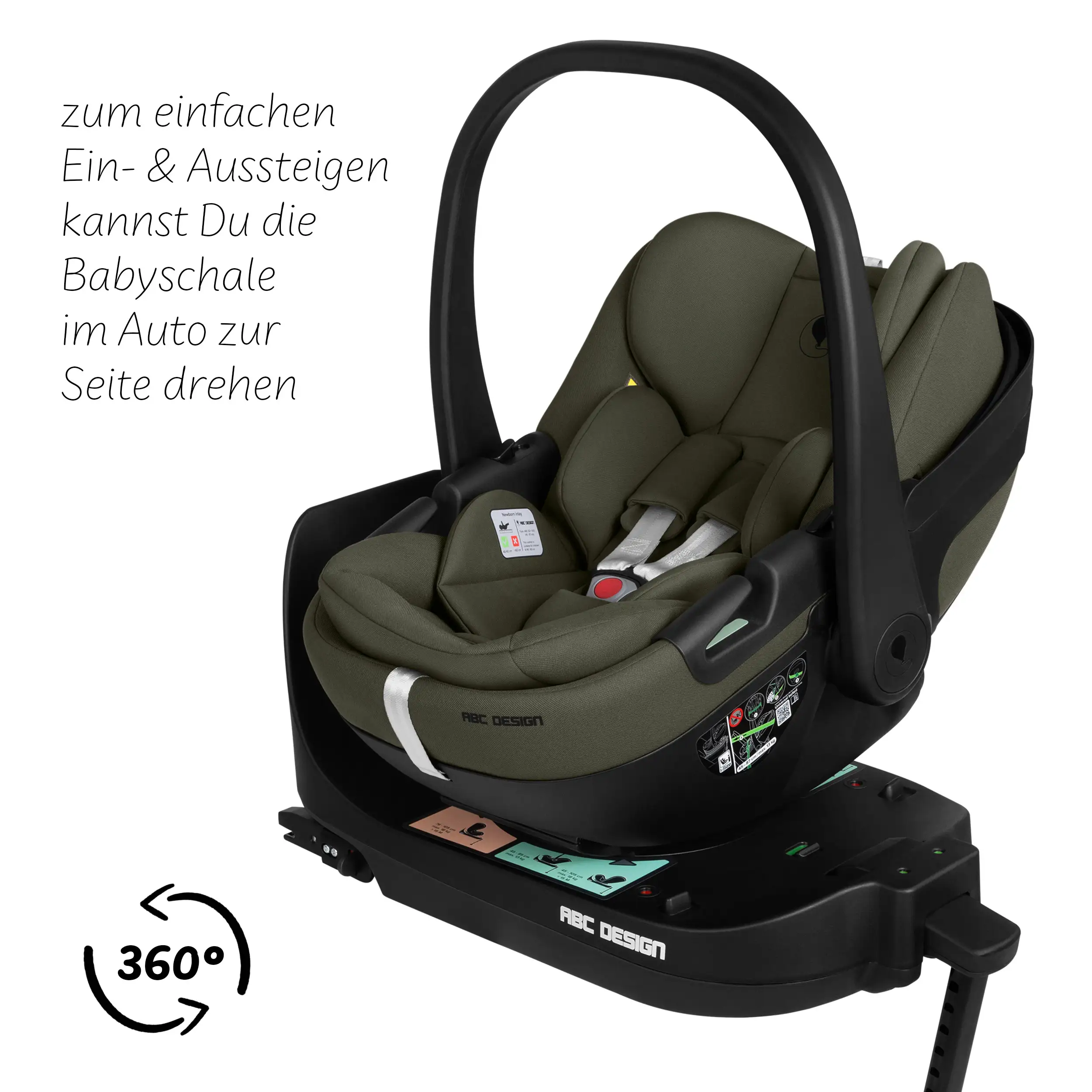 4in1 Stroller Set Salsa Core incl. infant car seat Calla with Reclining Function and the Root Isofix base - Olive