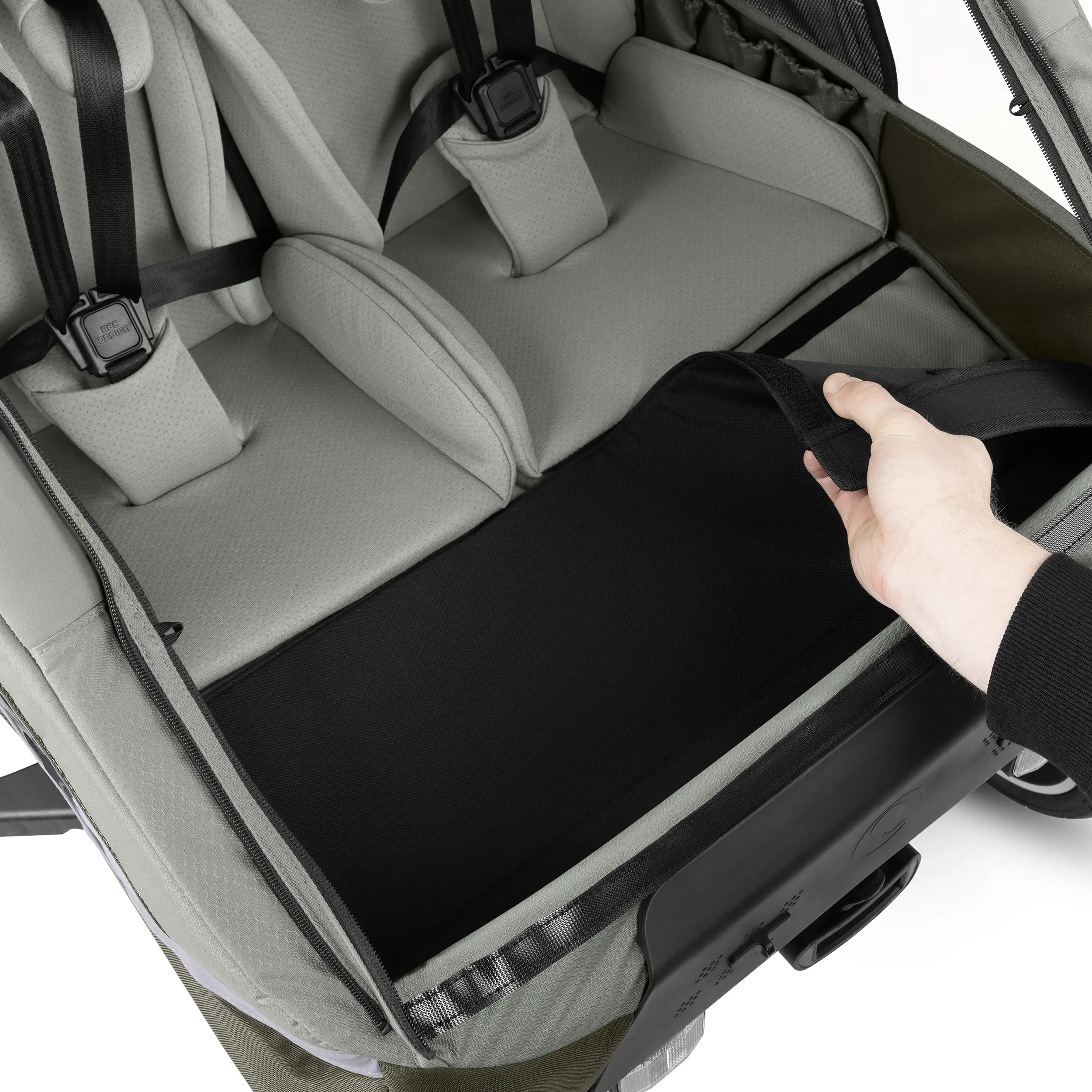 Tour 2 bicycle trailer with 2 comfortable seats & air wheels - Falcon