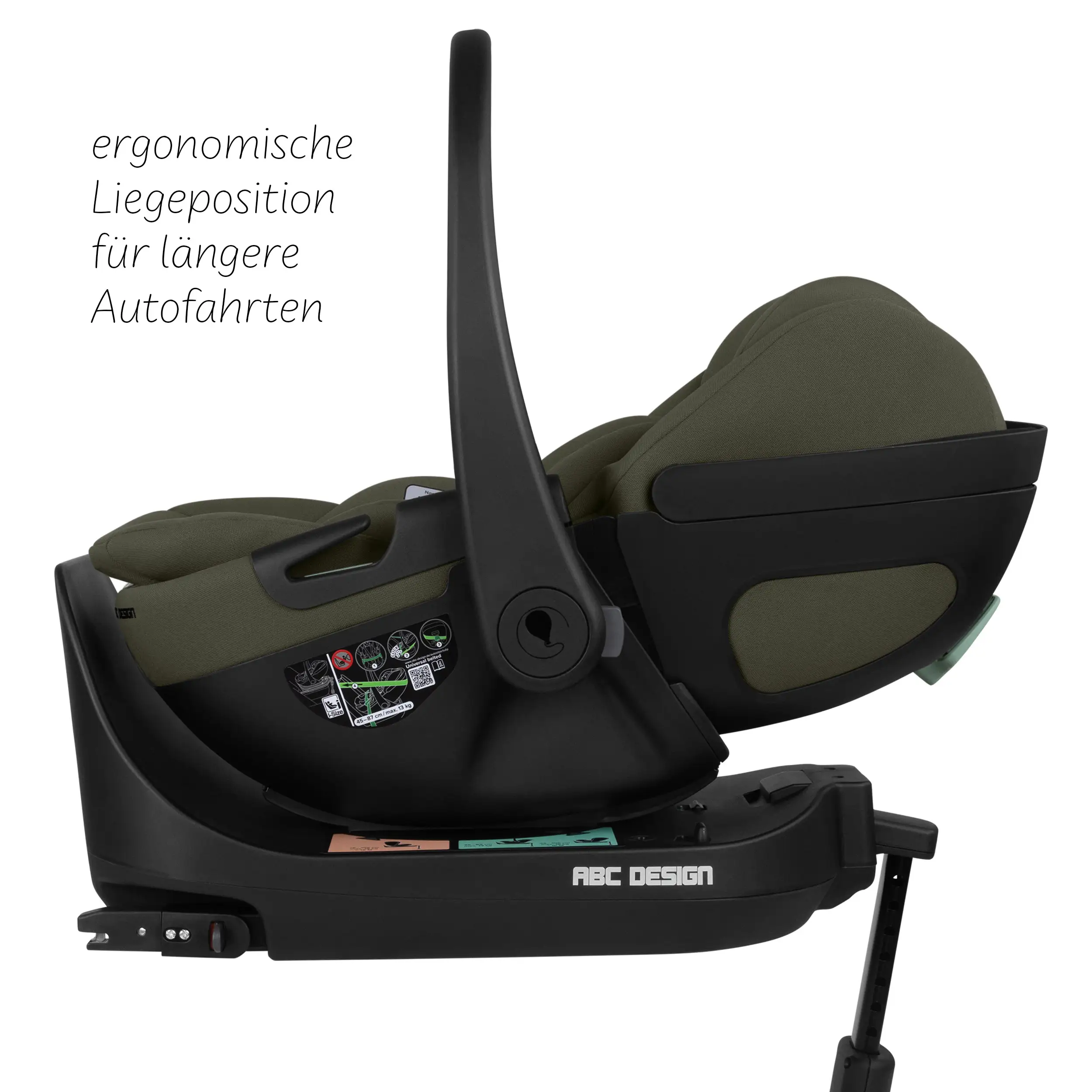 4in1 Stroller Set Salsa Core incl. infant car seat Calla with Reclining Function and the Root Isofix base - Olive