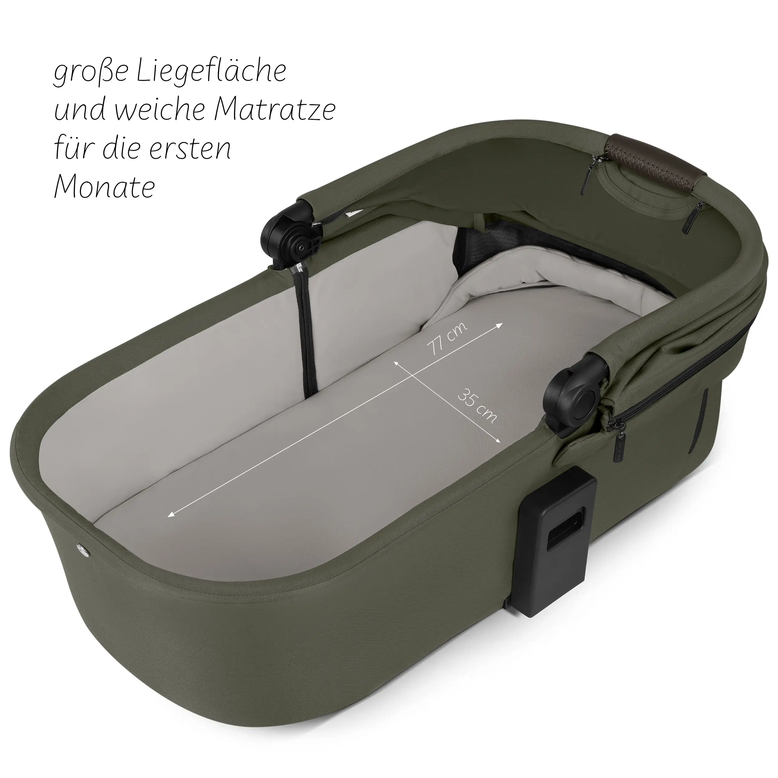 4in1 Stroller Set Salsa Core incl. infant car seat Calla with Reclining Function and the Root Isofix base - Olive