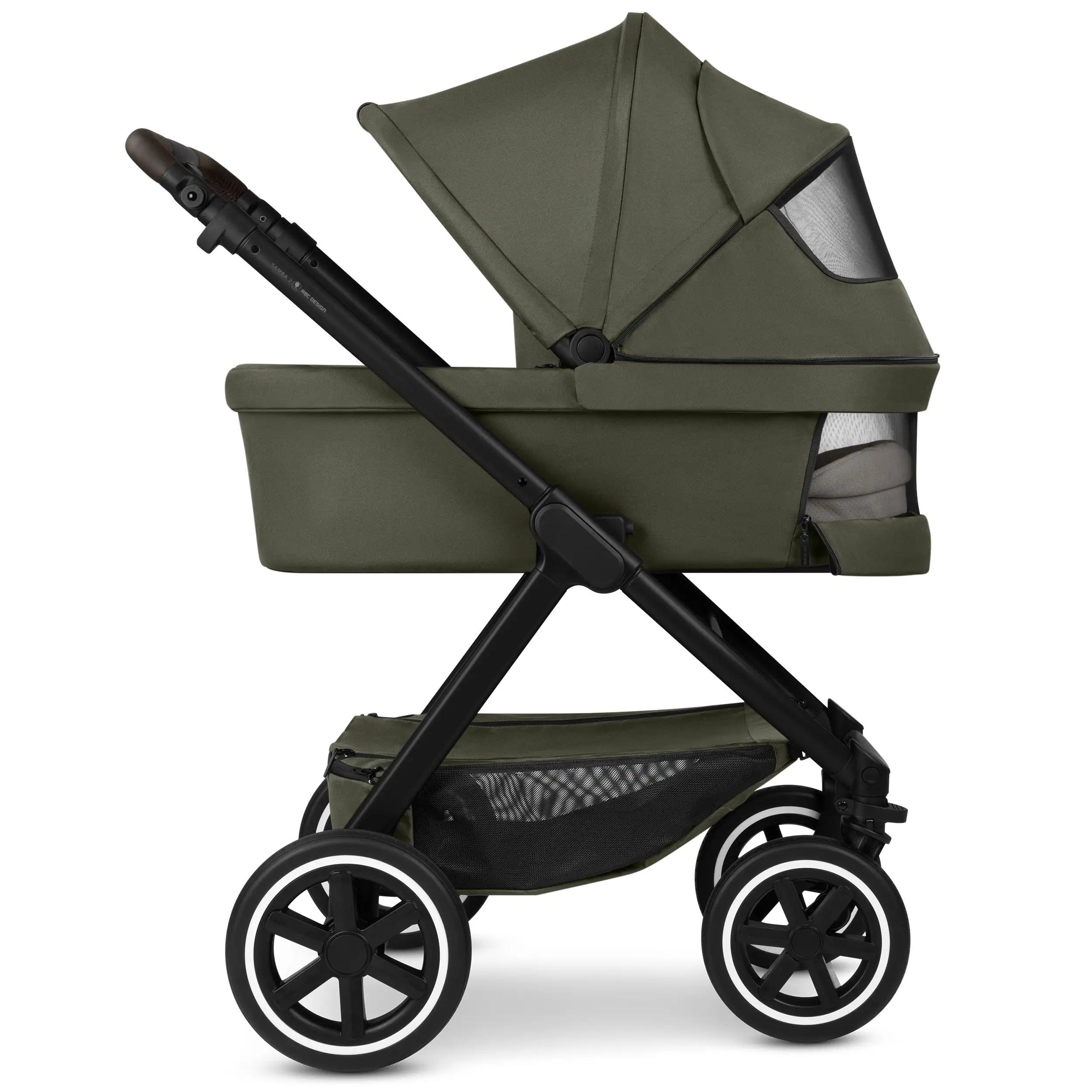 3in1-Kinderwagen-Set Samba 2 inkl. Babyschale Calla mit Liegefunktion - Avocado