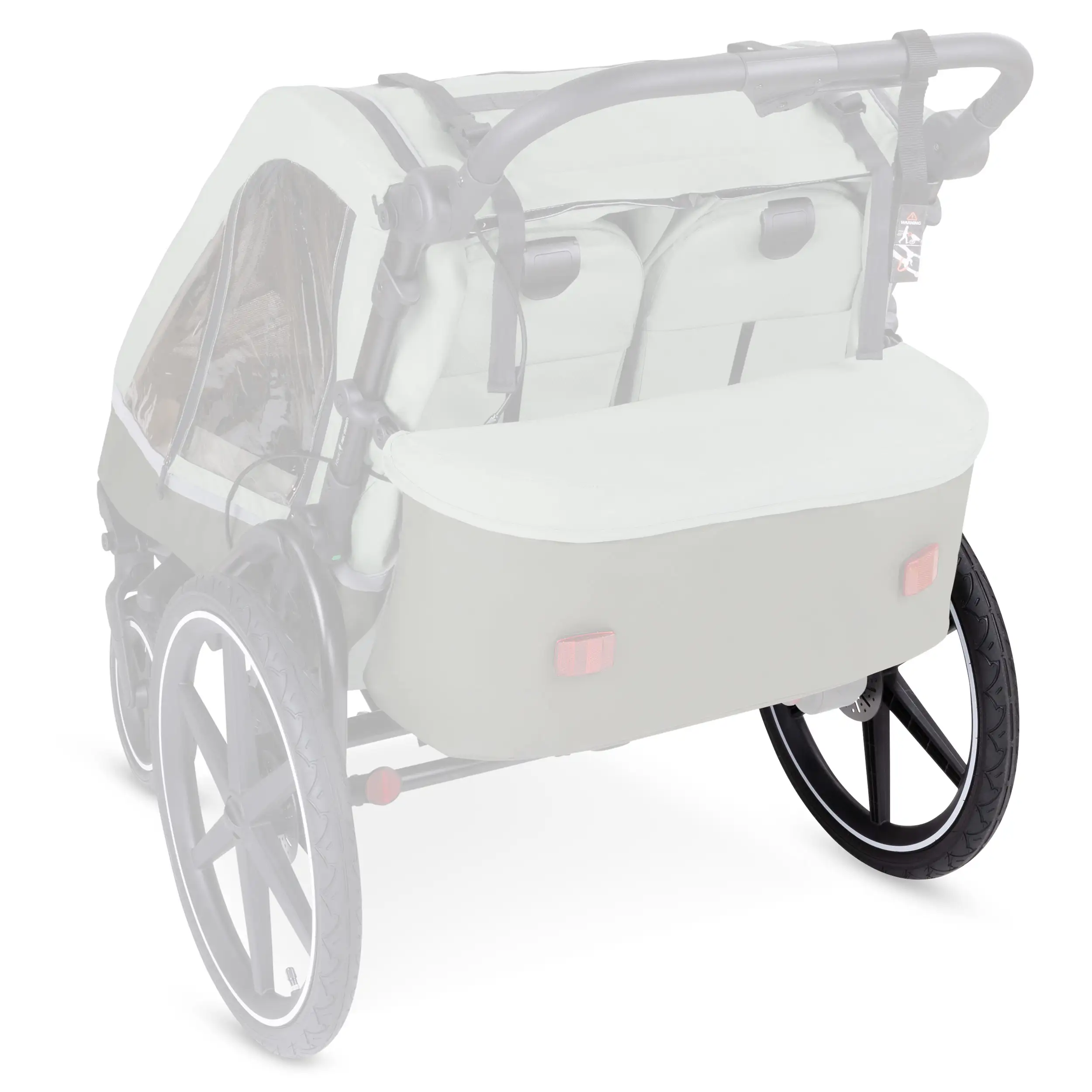 Rear wheel for bicycle trailer Tour - air wheels Black / White Wall