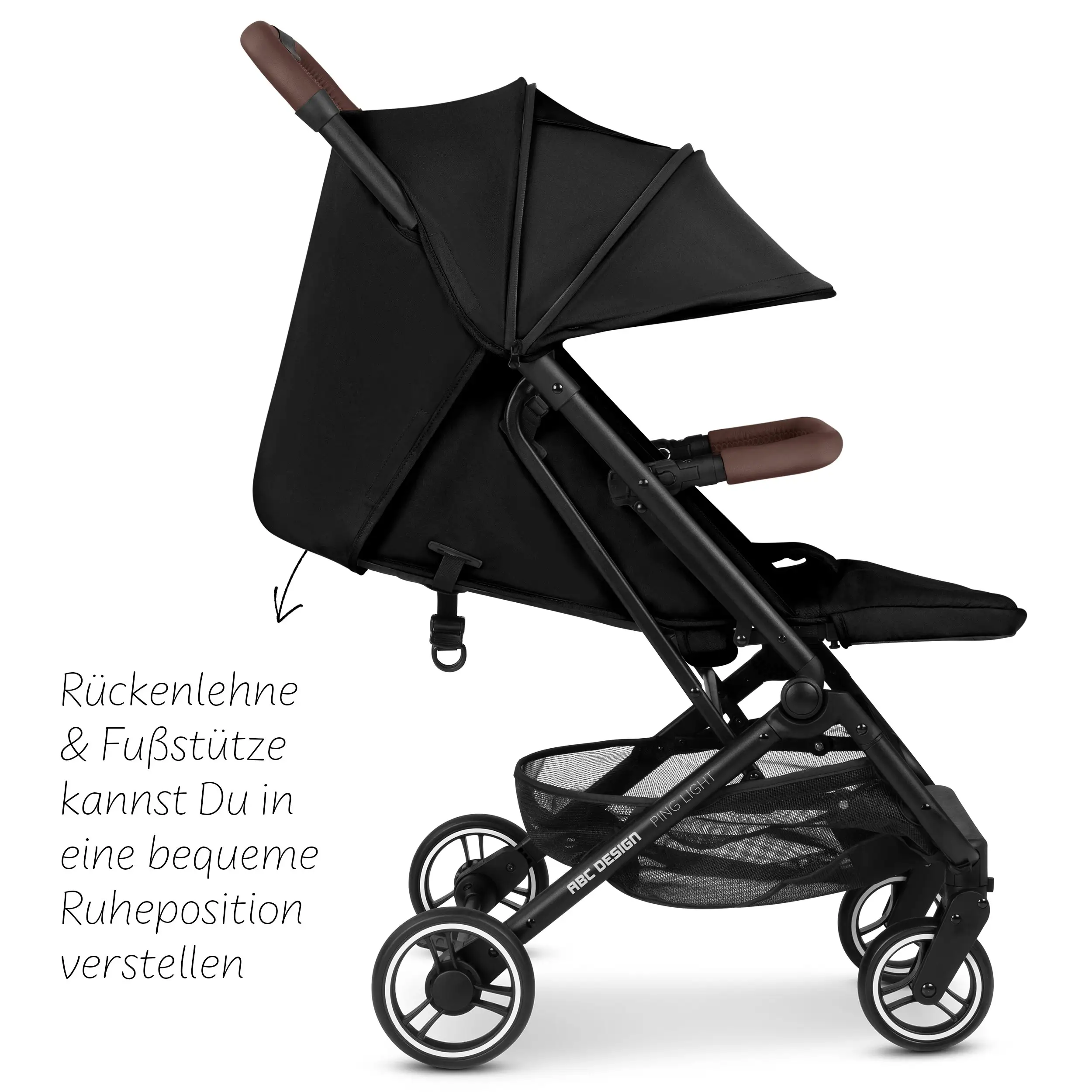 Travel Stroller Ping Light - Black