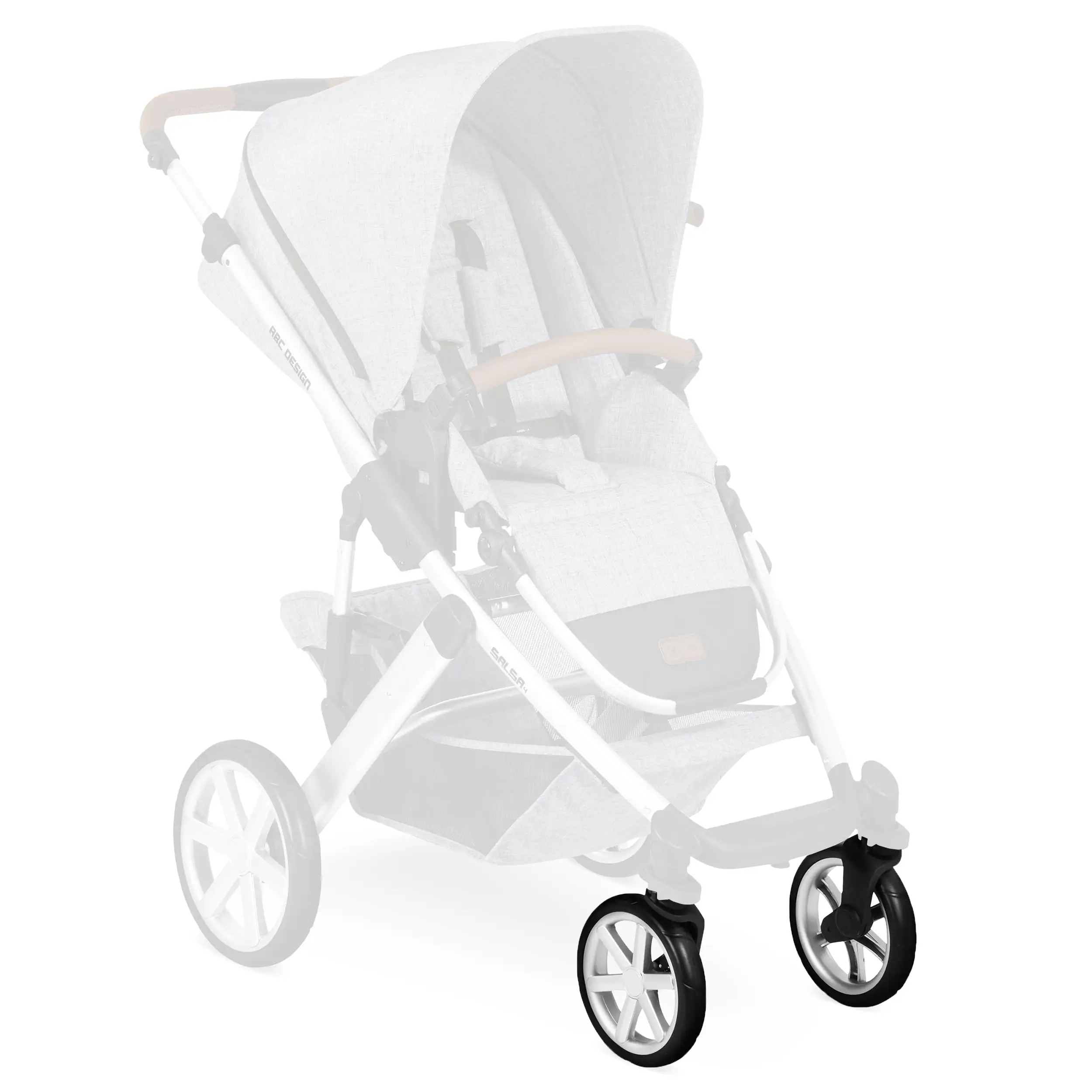 Front wheels set (2 pieces) for Salsa 4 - EVA Silver / Black