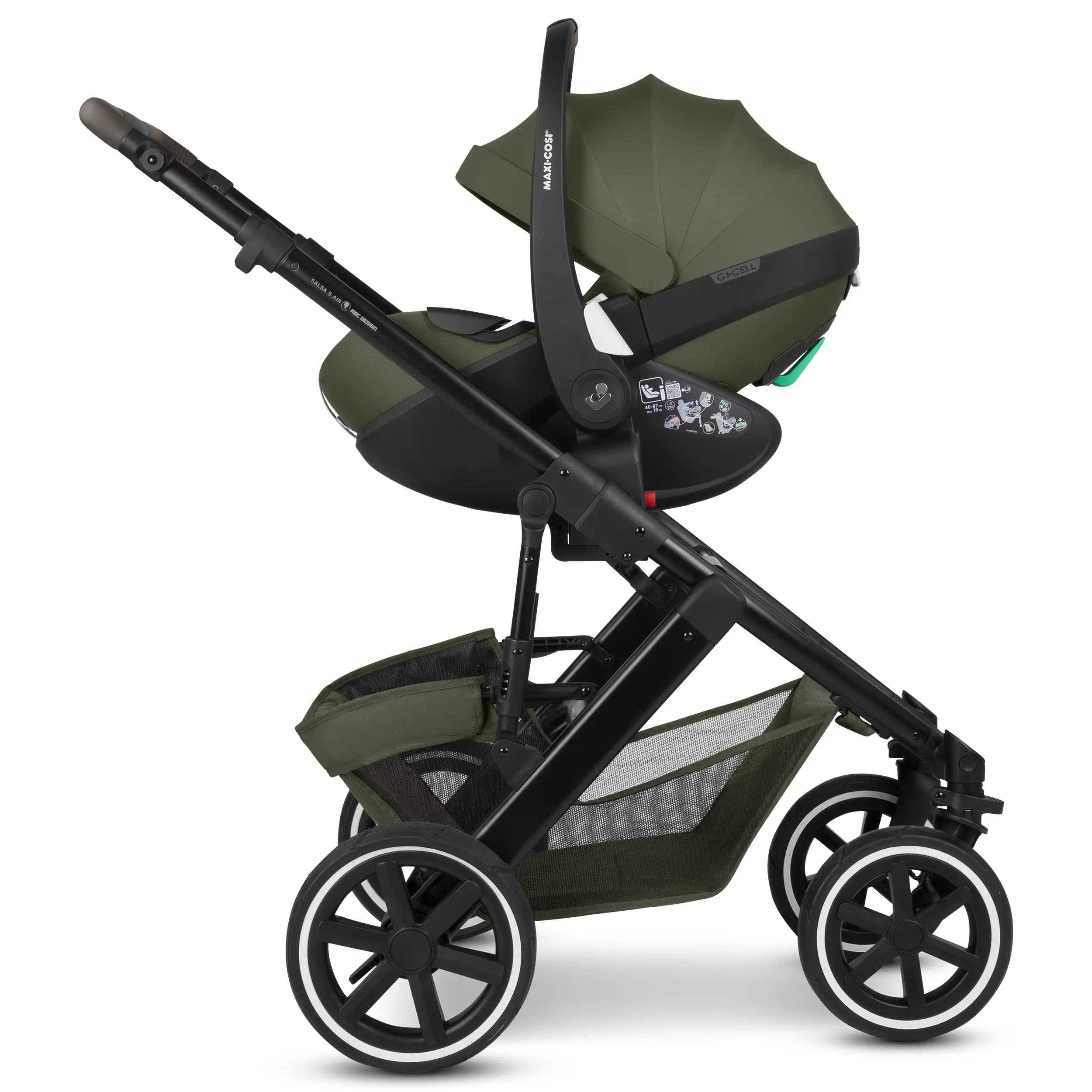 3in1 Stroller Set City Life incl. infant car seat Maxi Cosi Pebble 360 Pro 2 - Avocado