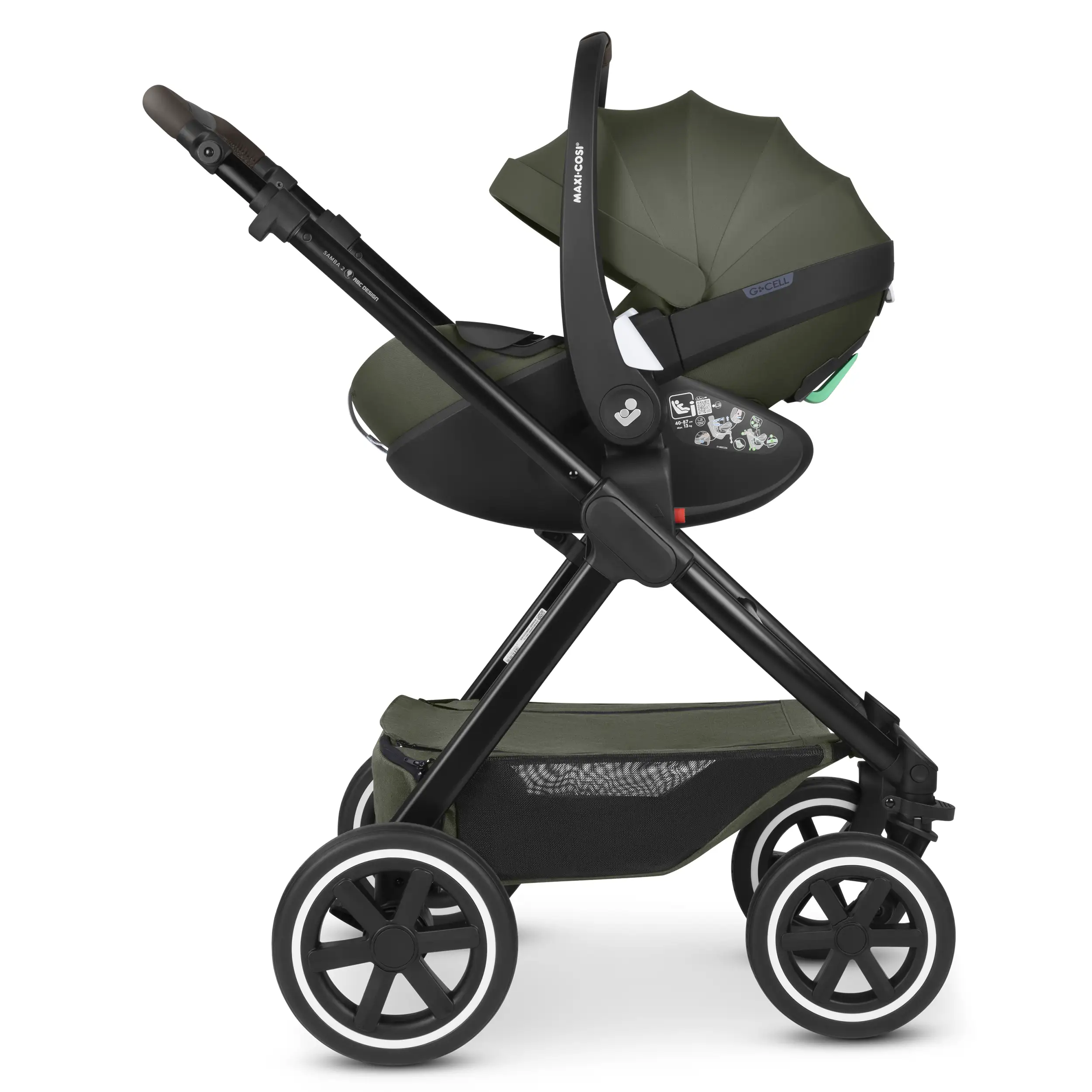 3in1 Stroller Set Samba 2 incl. infant car seat Maxi Cosi Pebble 360 Pro 2 - Avocado