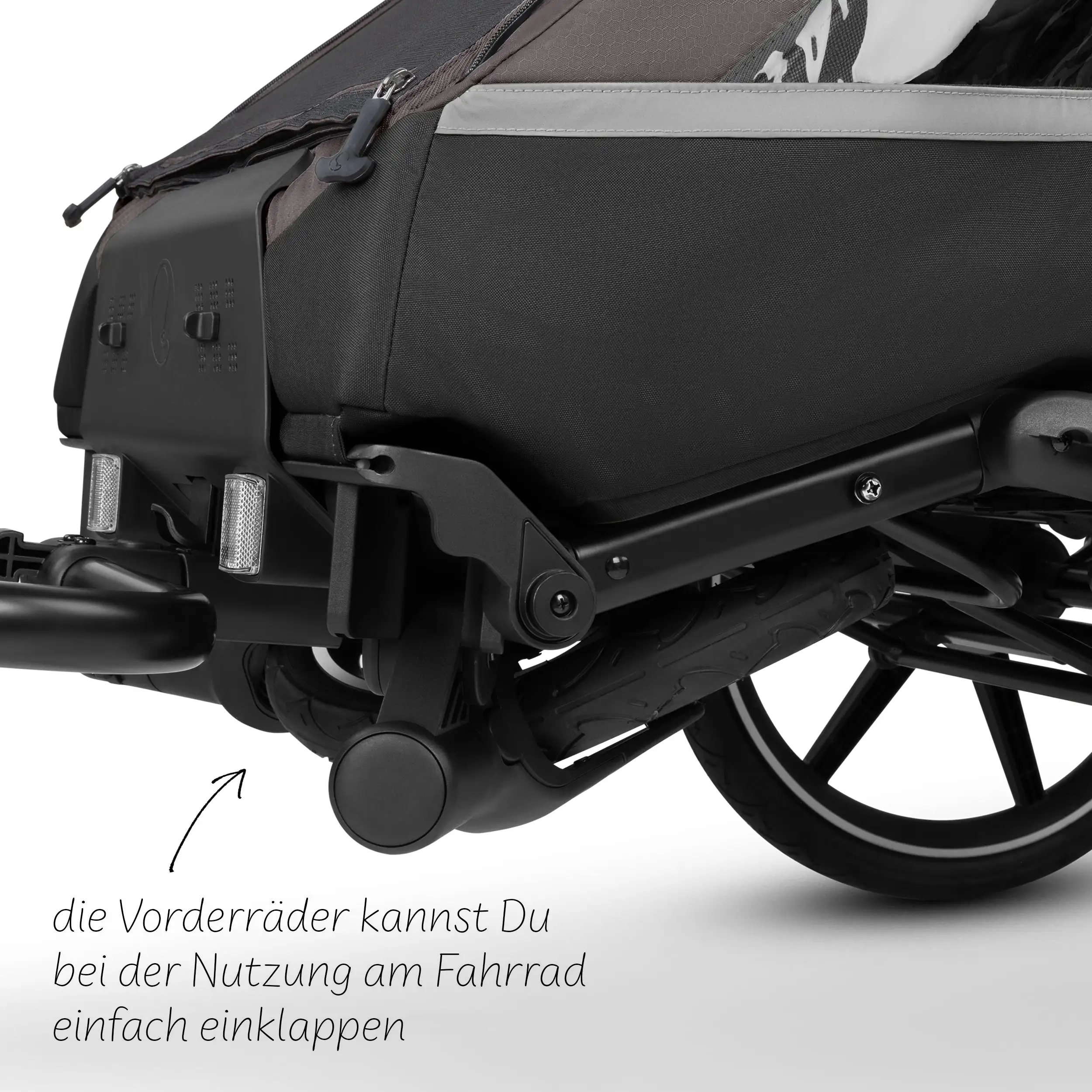 Tour 2 bicycle trailer with 2 comfortable seats & air wheels - Falcon