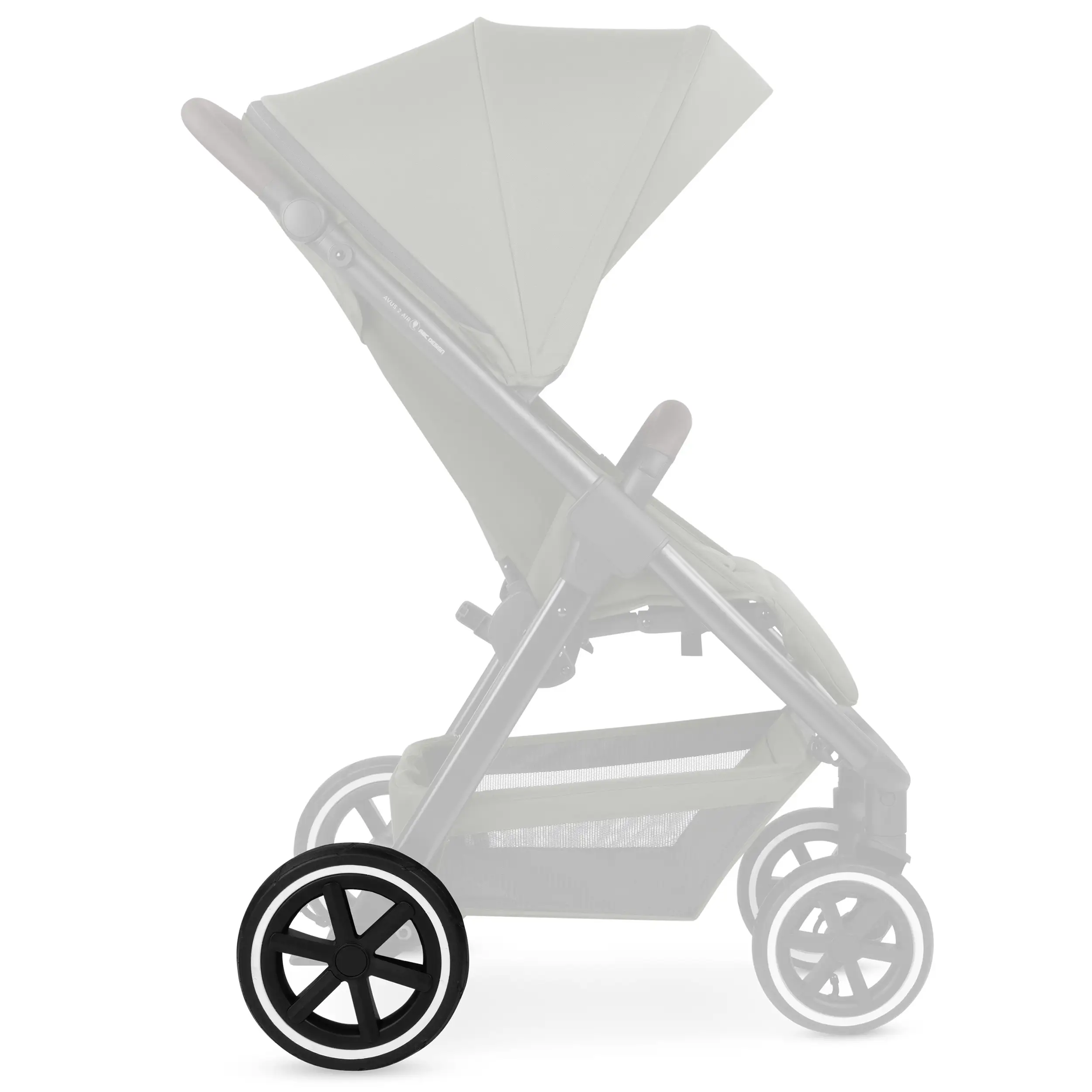 Rear wheel for Avus 2 Air / Avus Air - Air wheels Black / White Wall