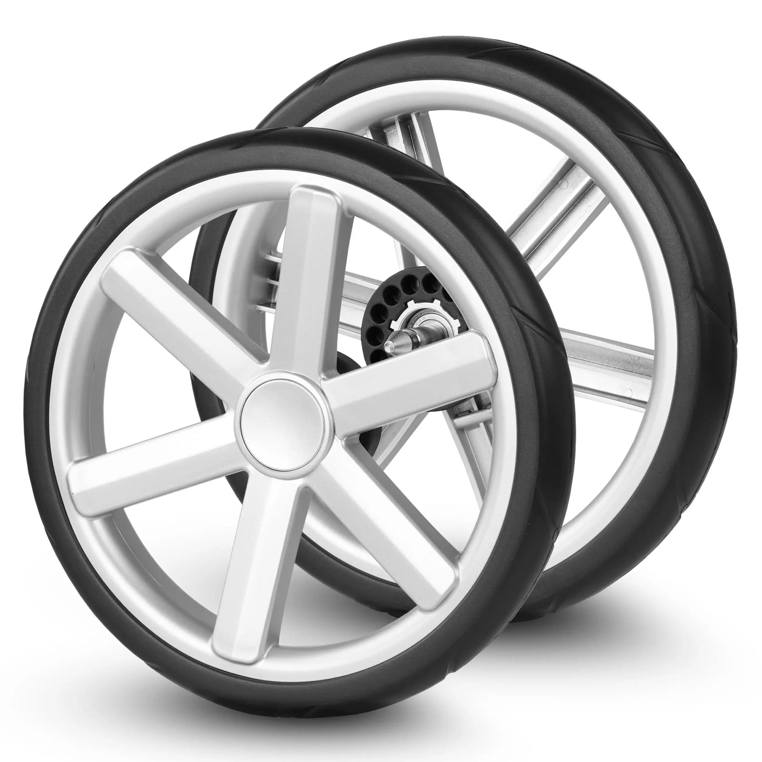 Rear wheels set (2 pieces) for Salsa 4 - EVA Silver / Black