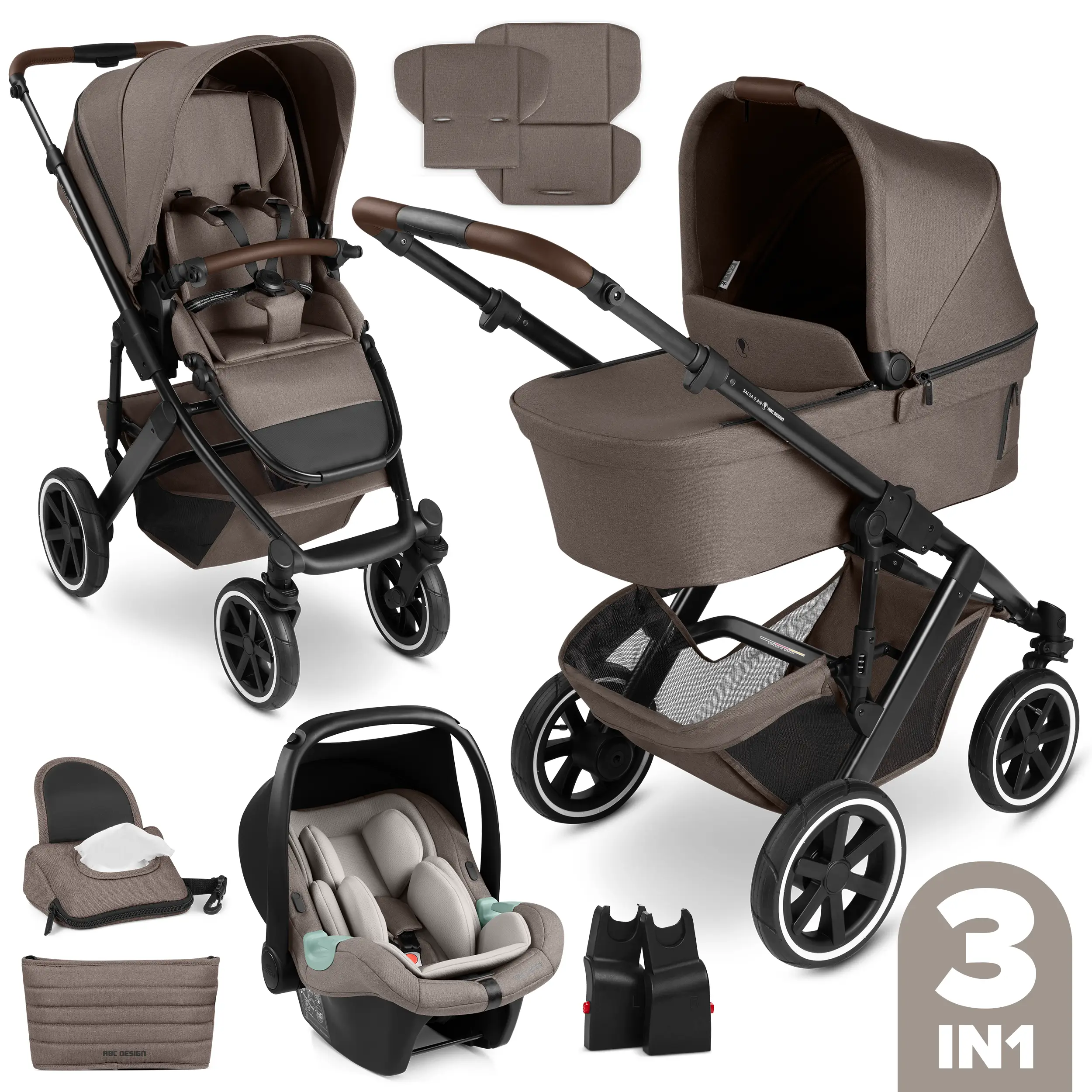 3in1 Stroller-Set Salsa 5 Air - Nature