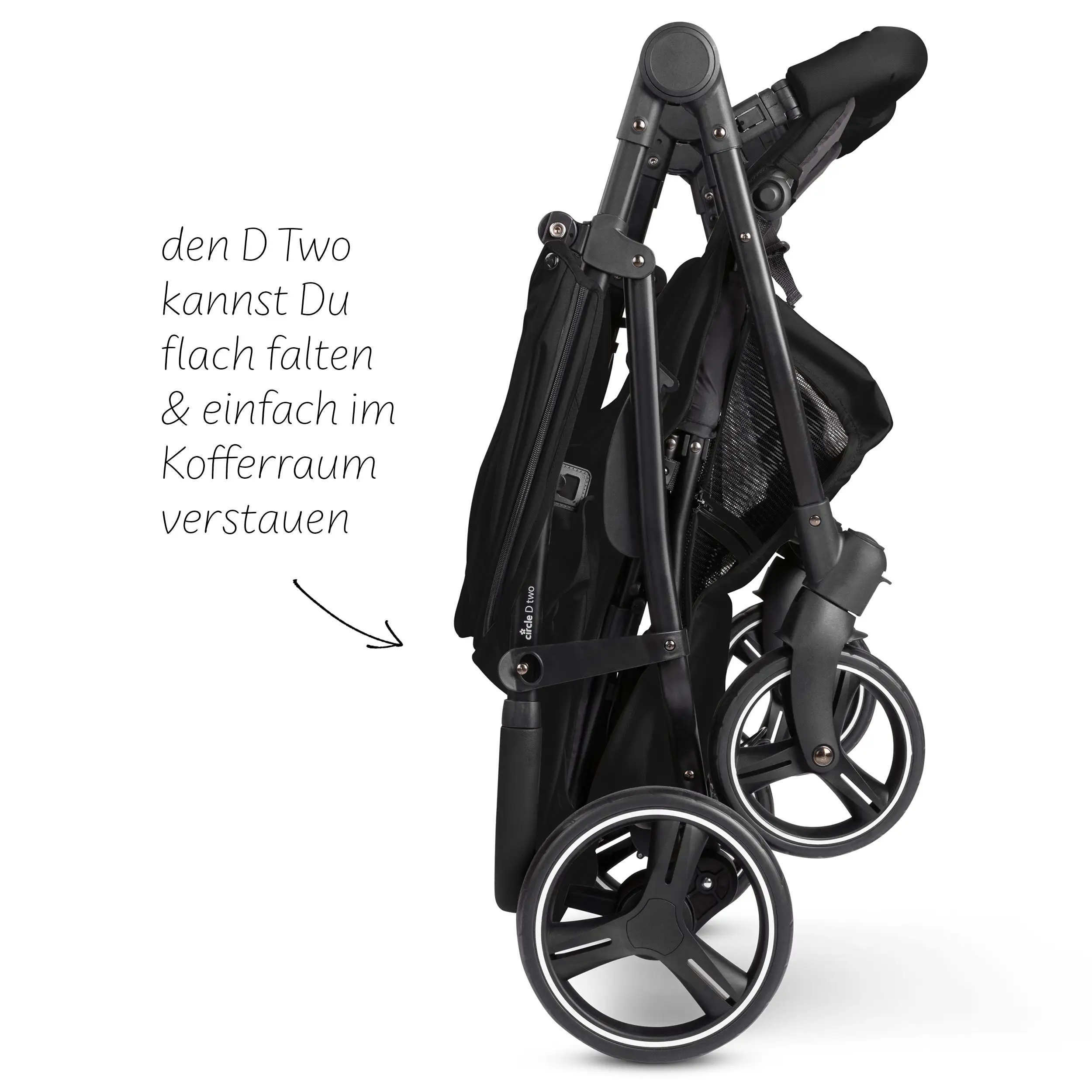 Double stroller D Two - Black