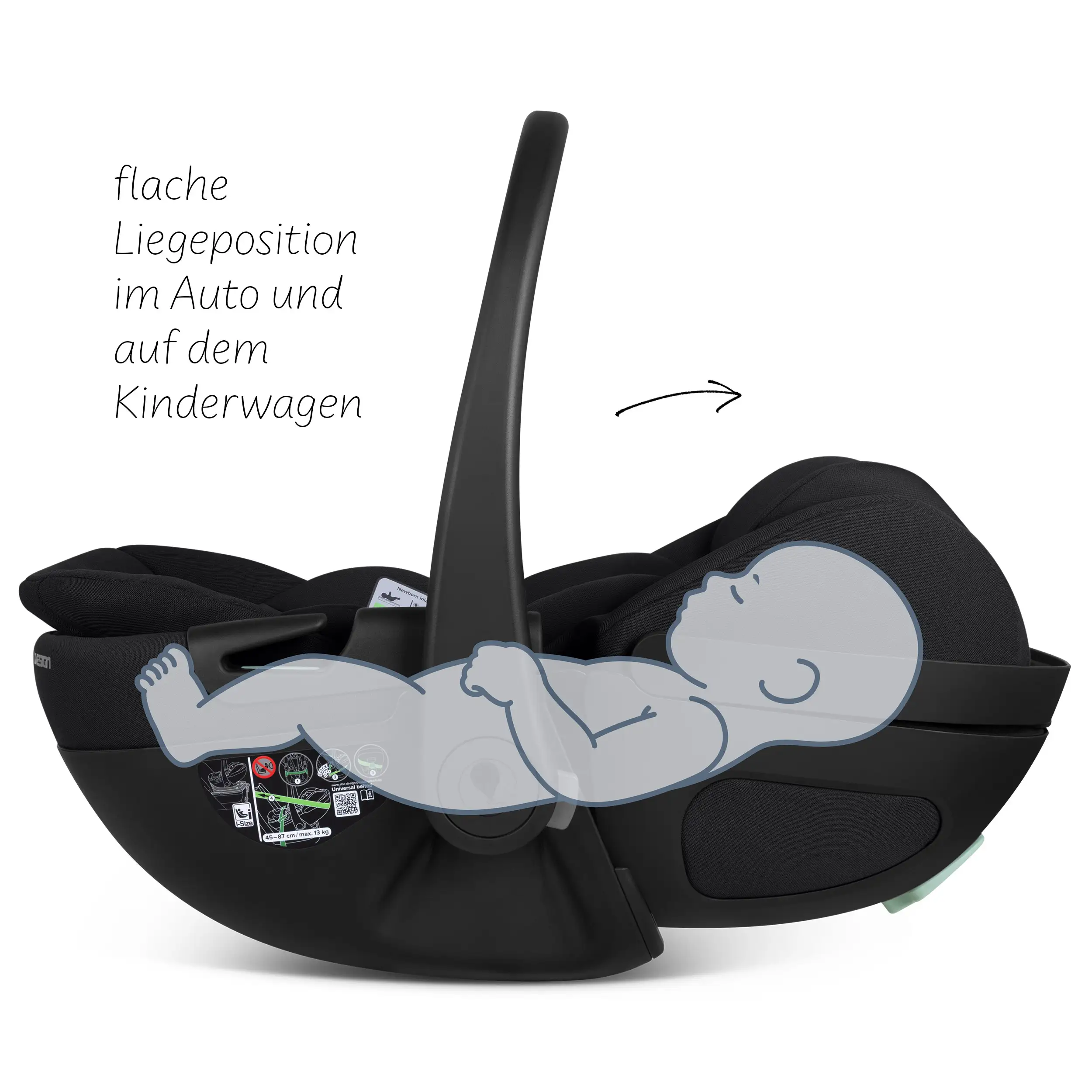Calla i-Size Infant Car Seat with Reclining Function - Ink