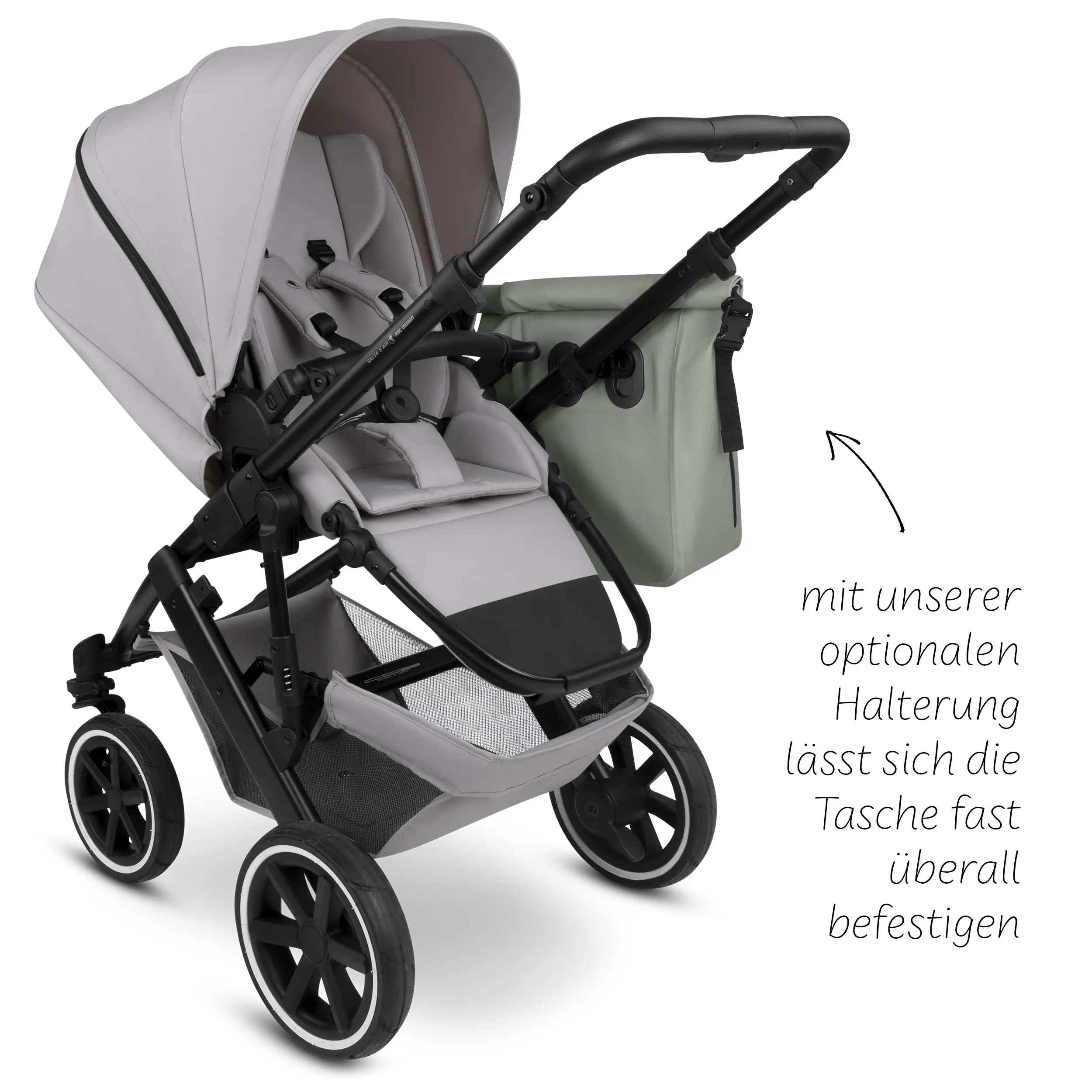 Sion 20L saddle bag for strollers, bike trailers & everyday use - Pine