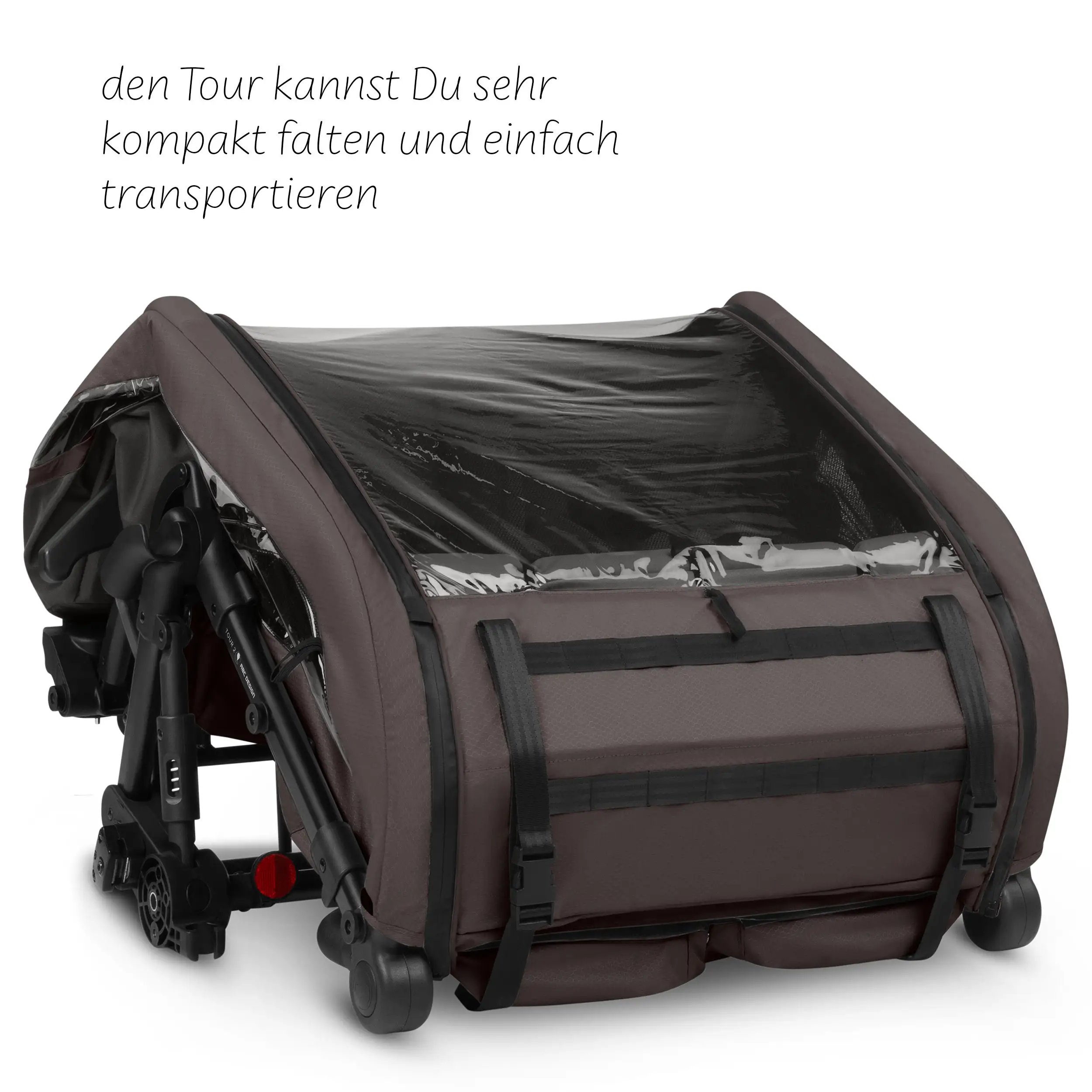 Tour 2 bicycle trailer with 2 comfortable seats & air wheels - Falcon