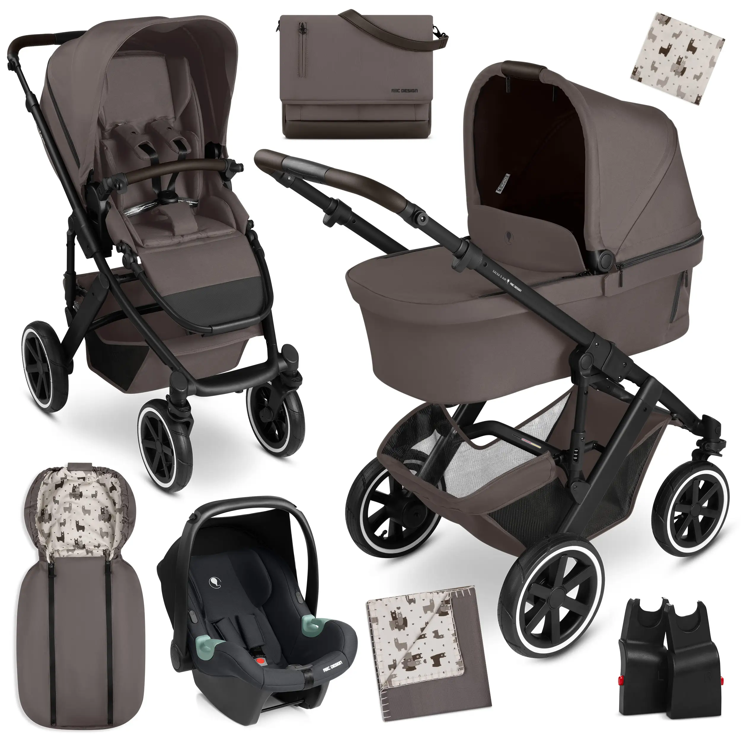 3in1 Stroller set Salsa 5 Air - Marron