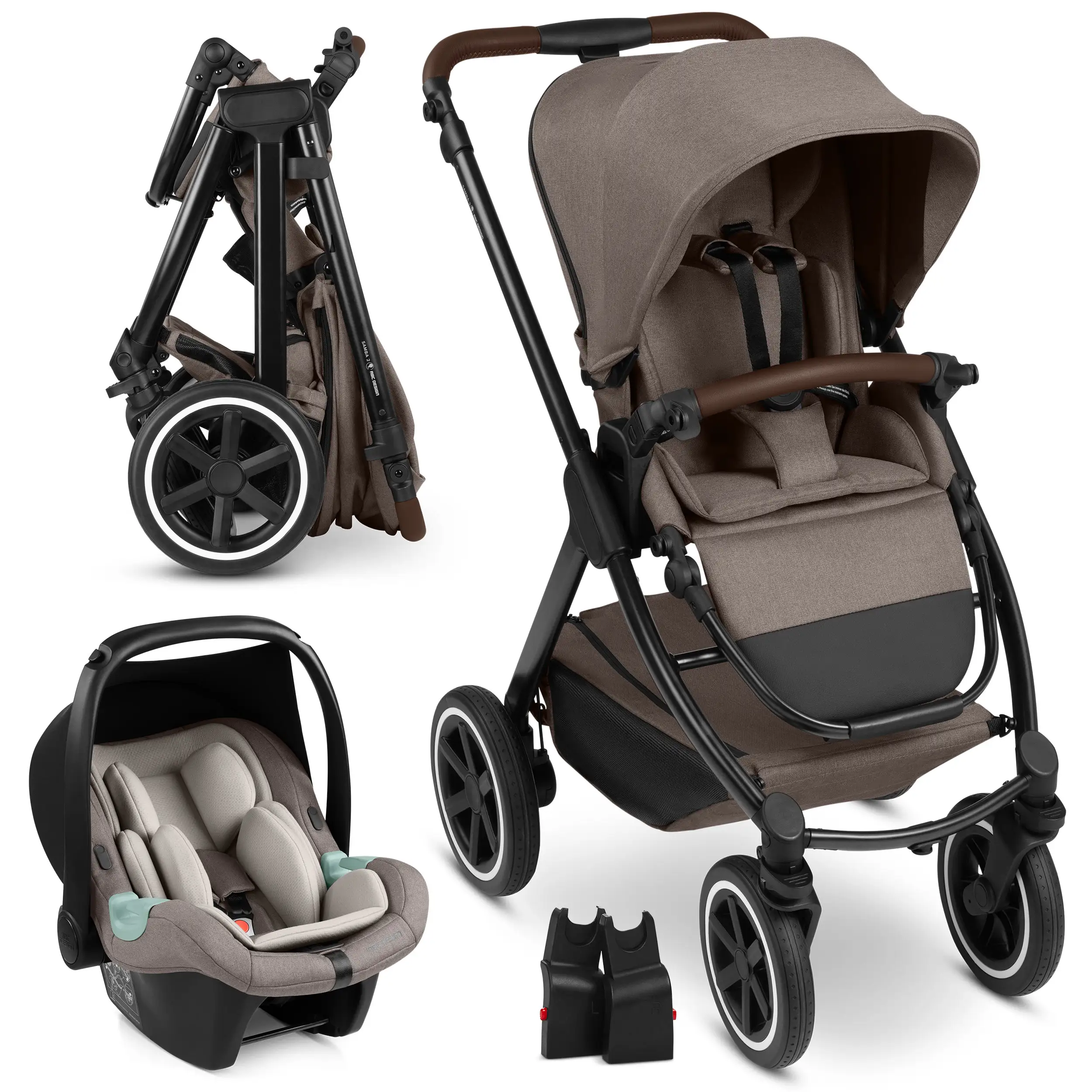 Travel set Samba 2 incl. car seats for newborns - Nature