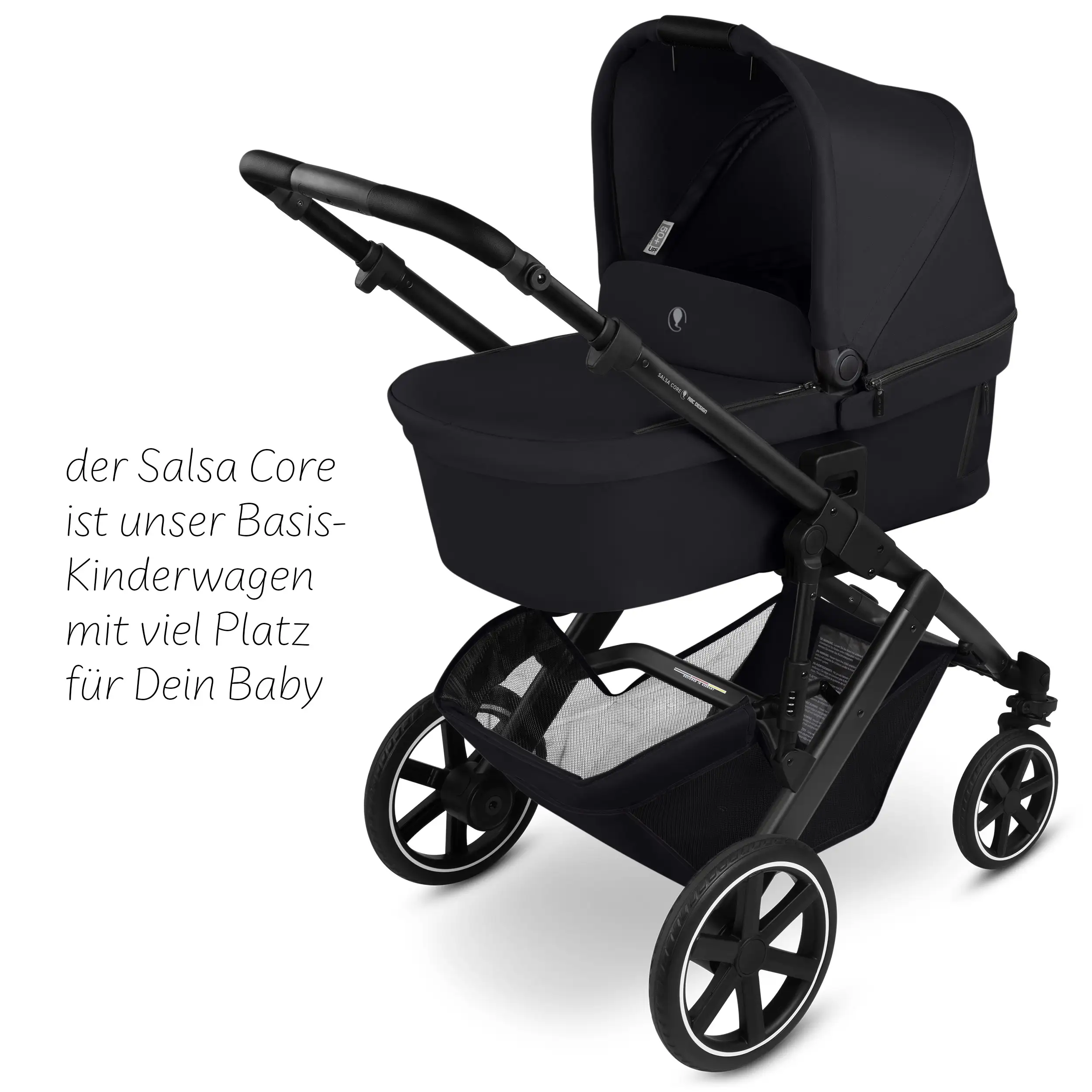 4in1 Stroller Set Salsa Core incl. infant car seat Calla with Reclining Function and the Root Isofix base - Ink