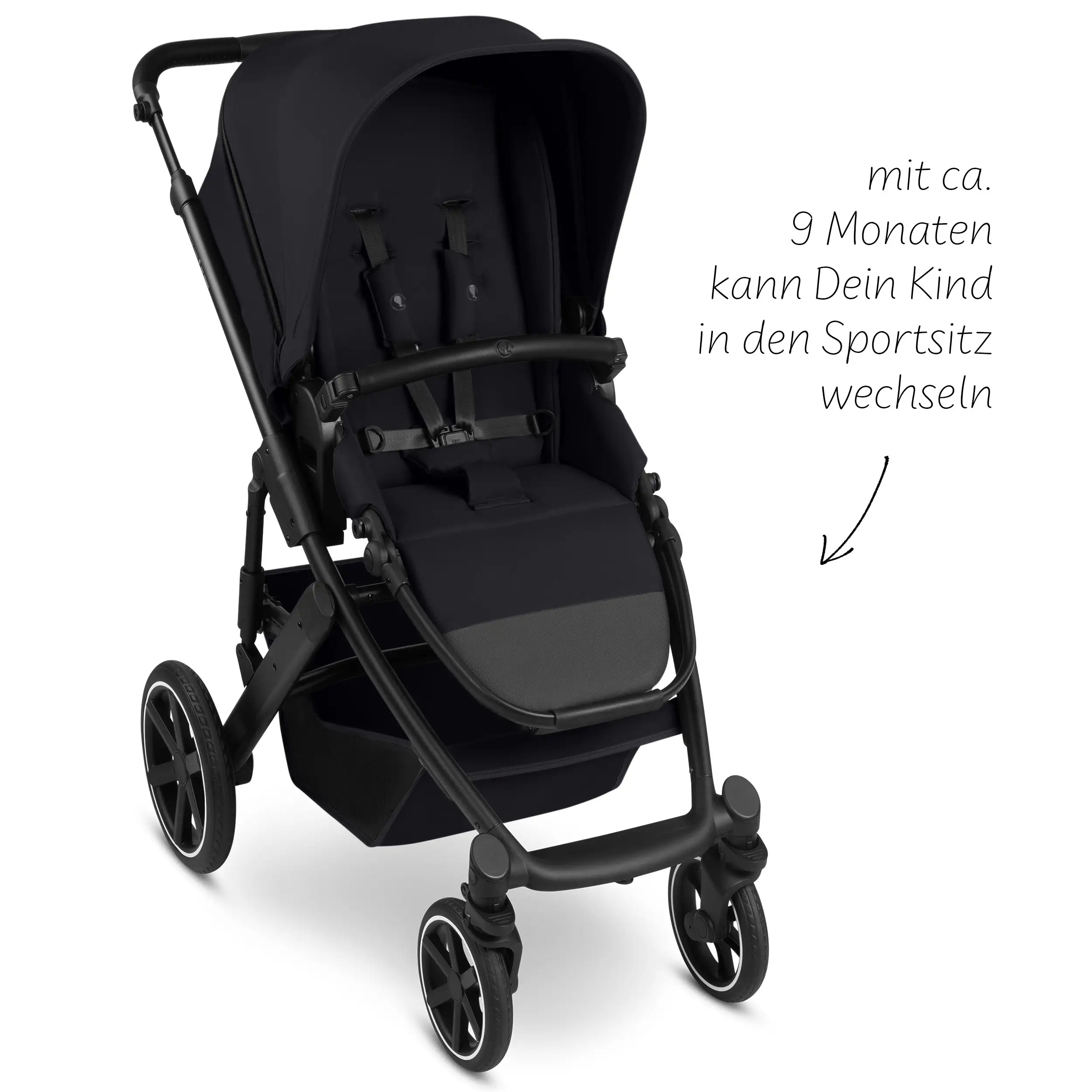 4in1 Stroller Set Salsa Core incl. infant car seat Calla with Reclining Function and the Root Isofix base - Ink
