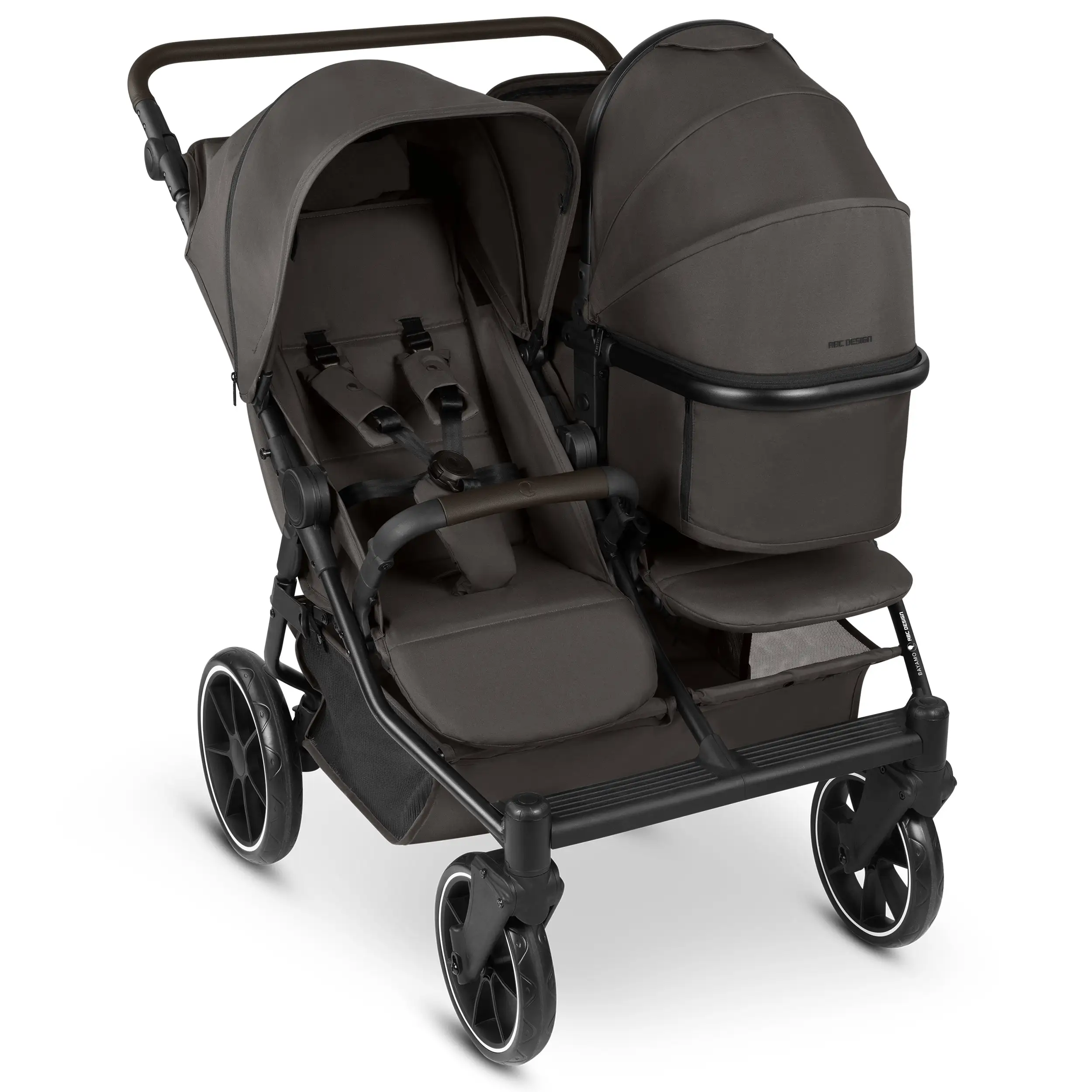 Carrycot for Bayamo double strollers - Nut