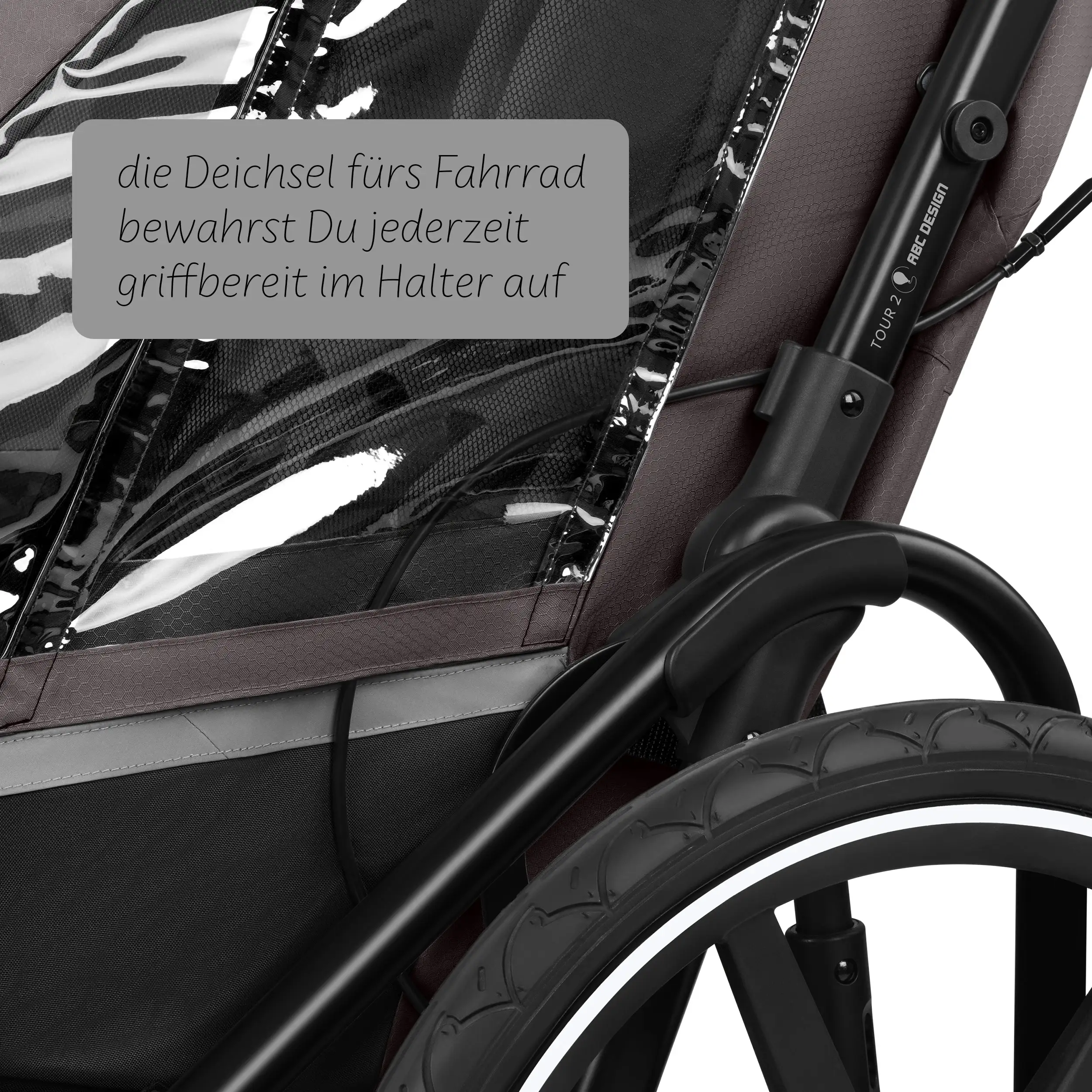 Tour 2 bicycle trailer with 2 comfortable seats & air wheels - Falcon