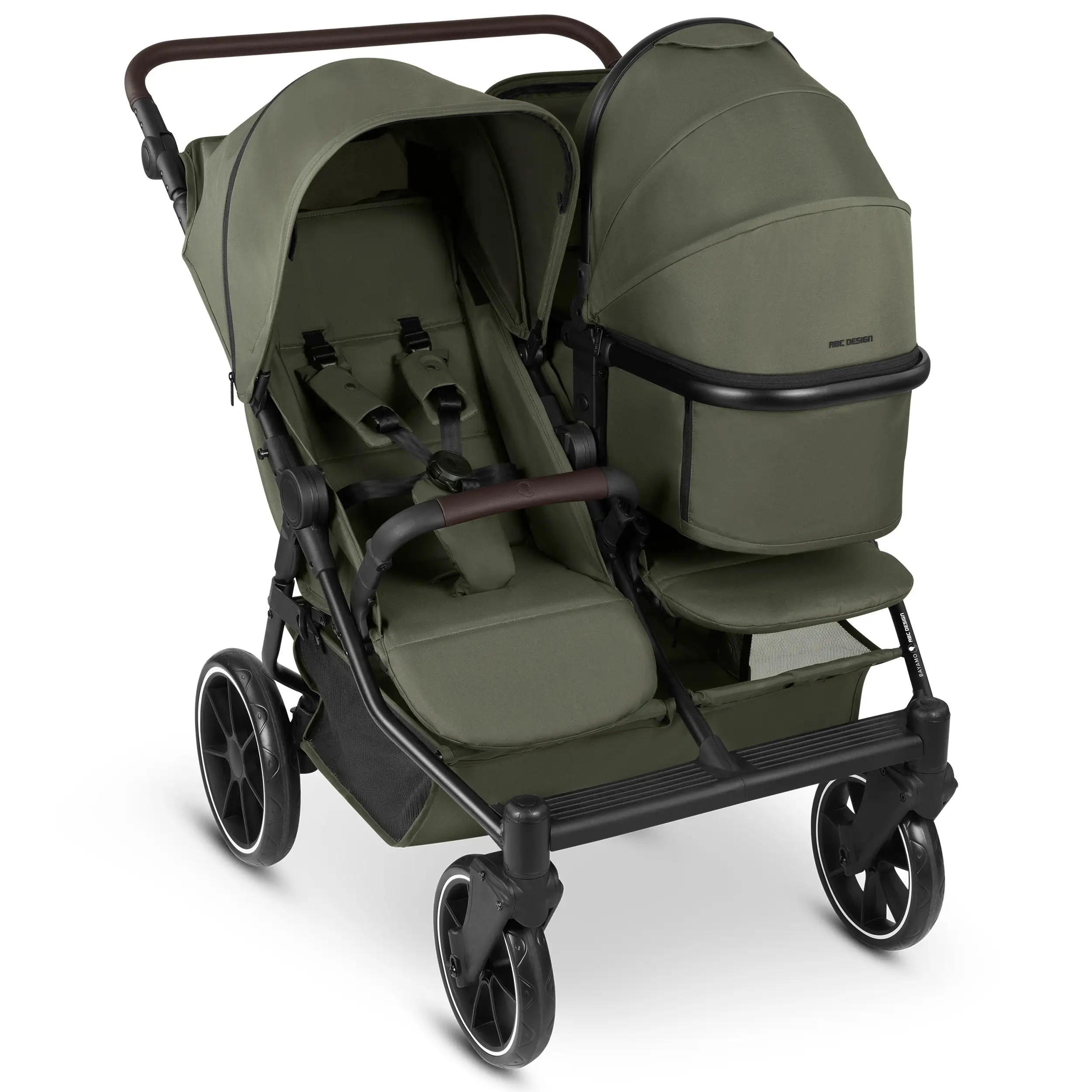 Carrycot for Bayamo double strollers - Pea