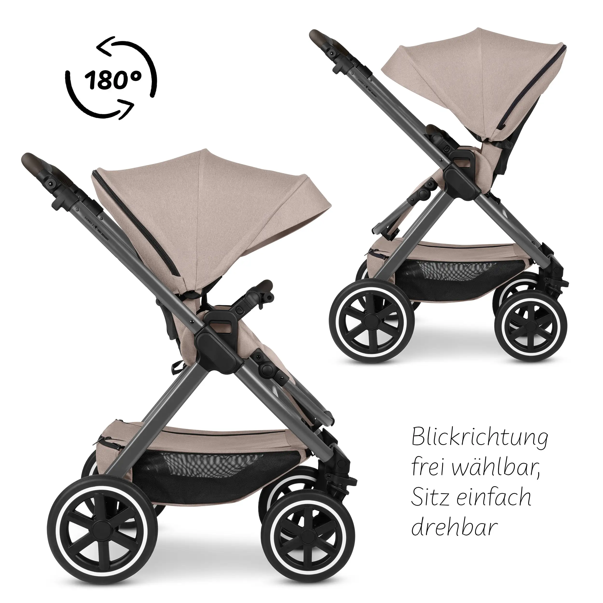 4in1 Stroller Set Samba 2 incl. Isofix Base - Camel