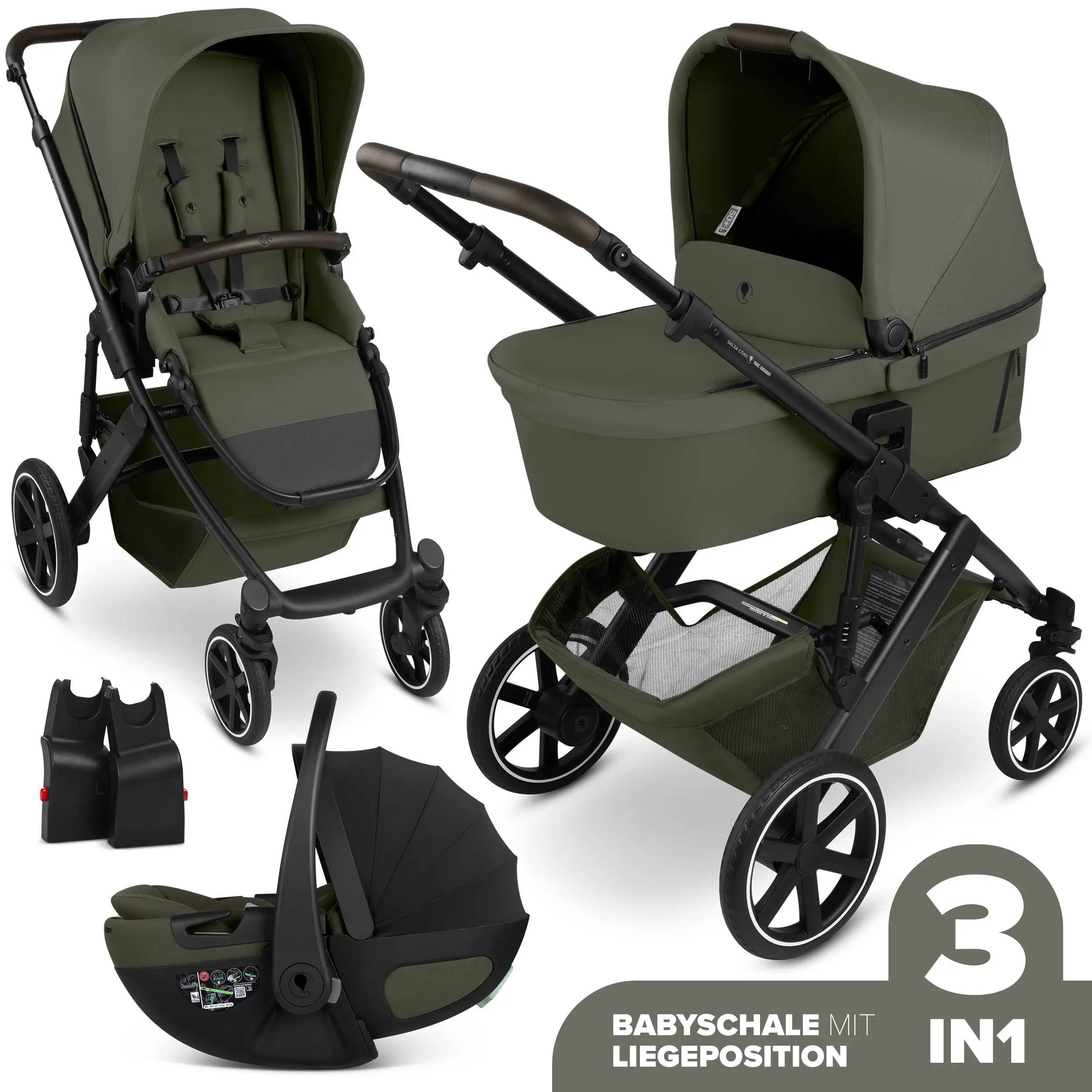 3in1 Stroller Set Salsa Core incl. infant car seat Calla with Reclining Function