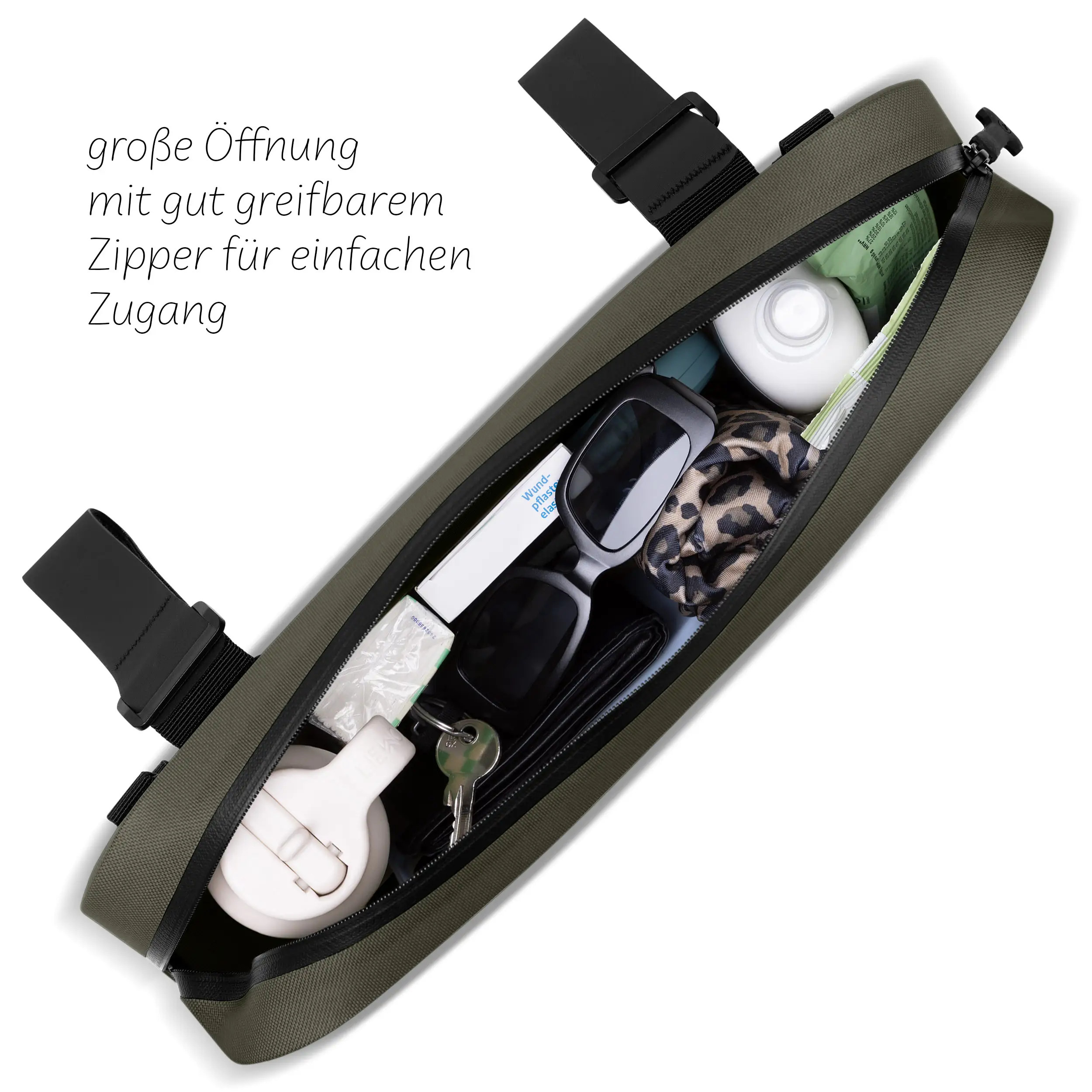 Geneva 4.5L saddle bag for strollers, bikes & everyday use - Avocado