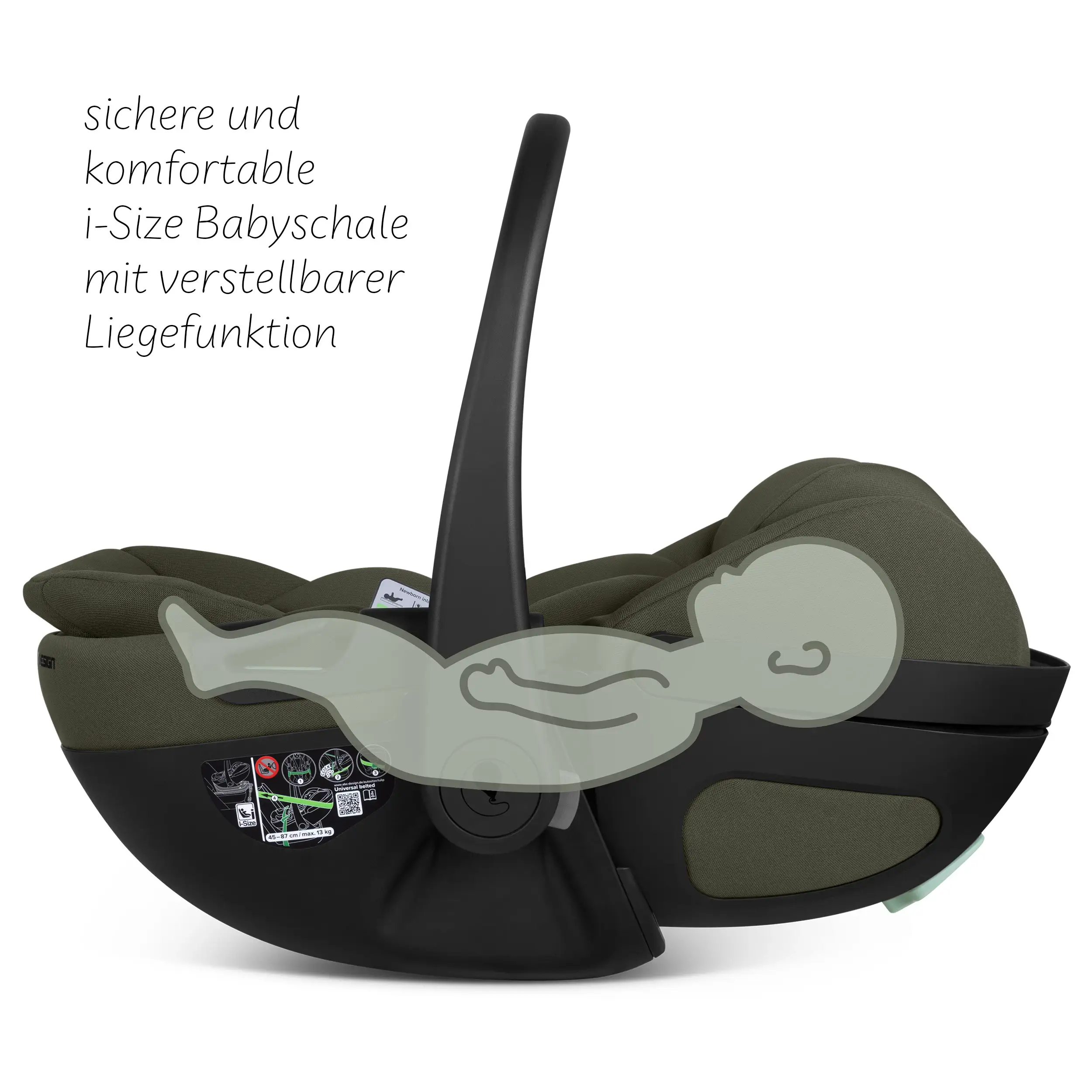 Calla i-Size lie-flat infant car seat incl. rotating ISOFIX Base Root