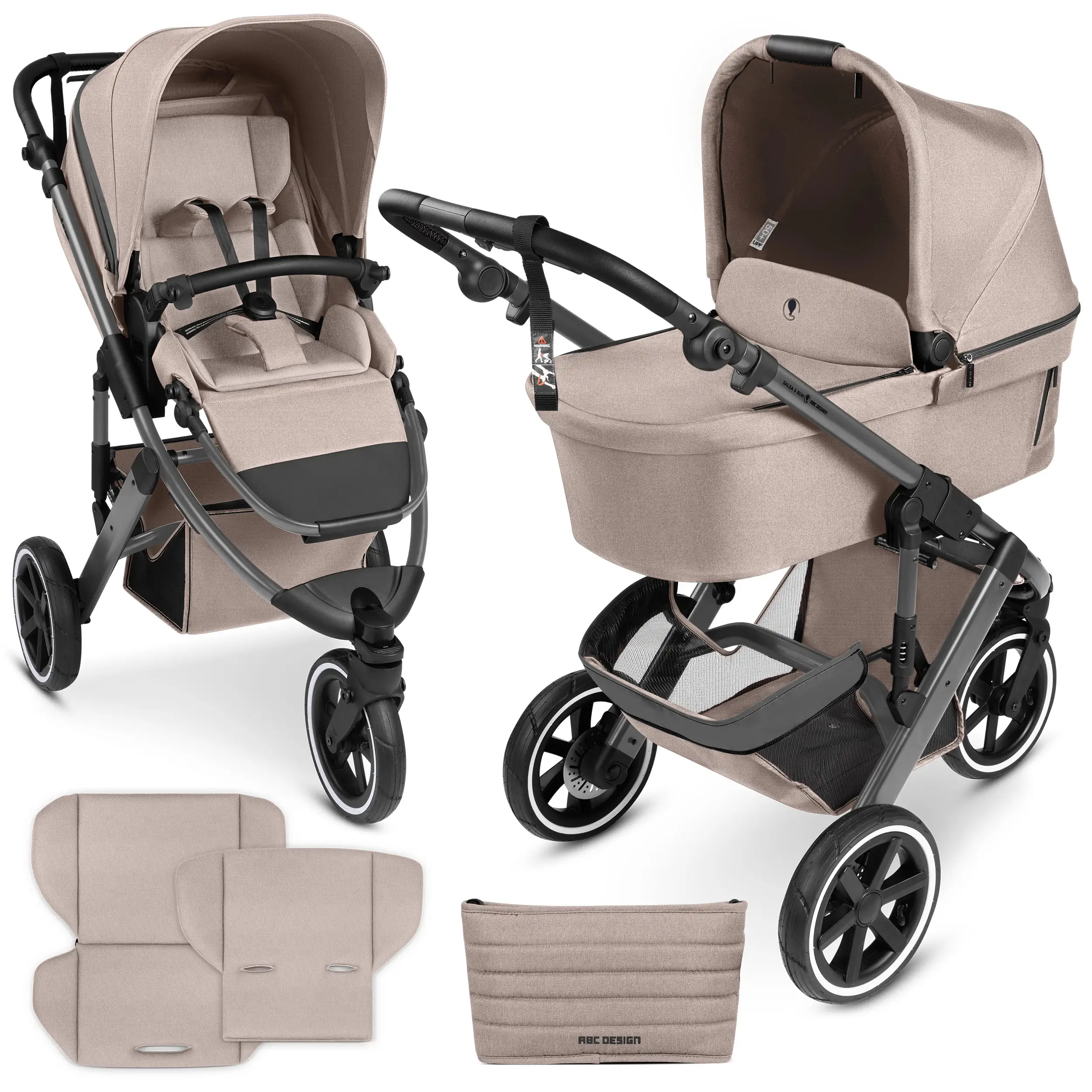 2in1 Stroller Salsa 5 Run - Camel