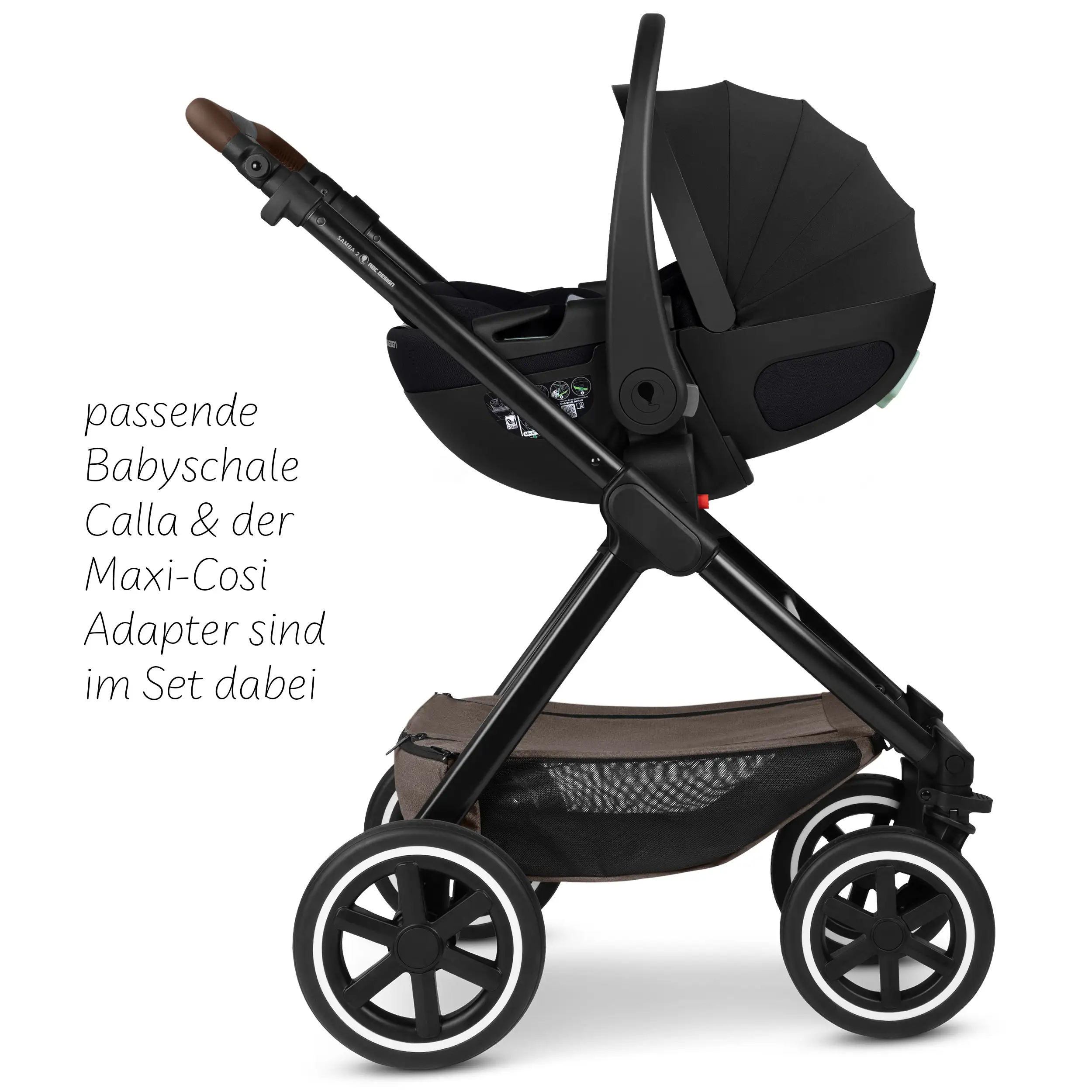 Travel system Samba 2 incl. Calla lie-flat infant car seat - Nature