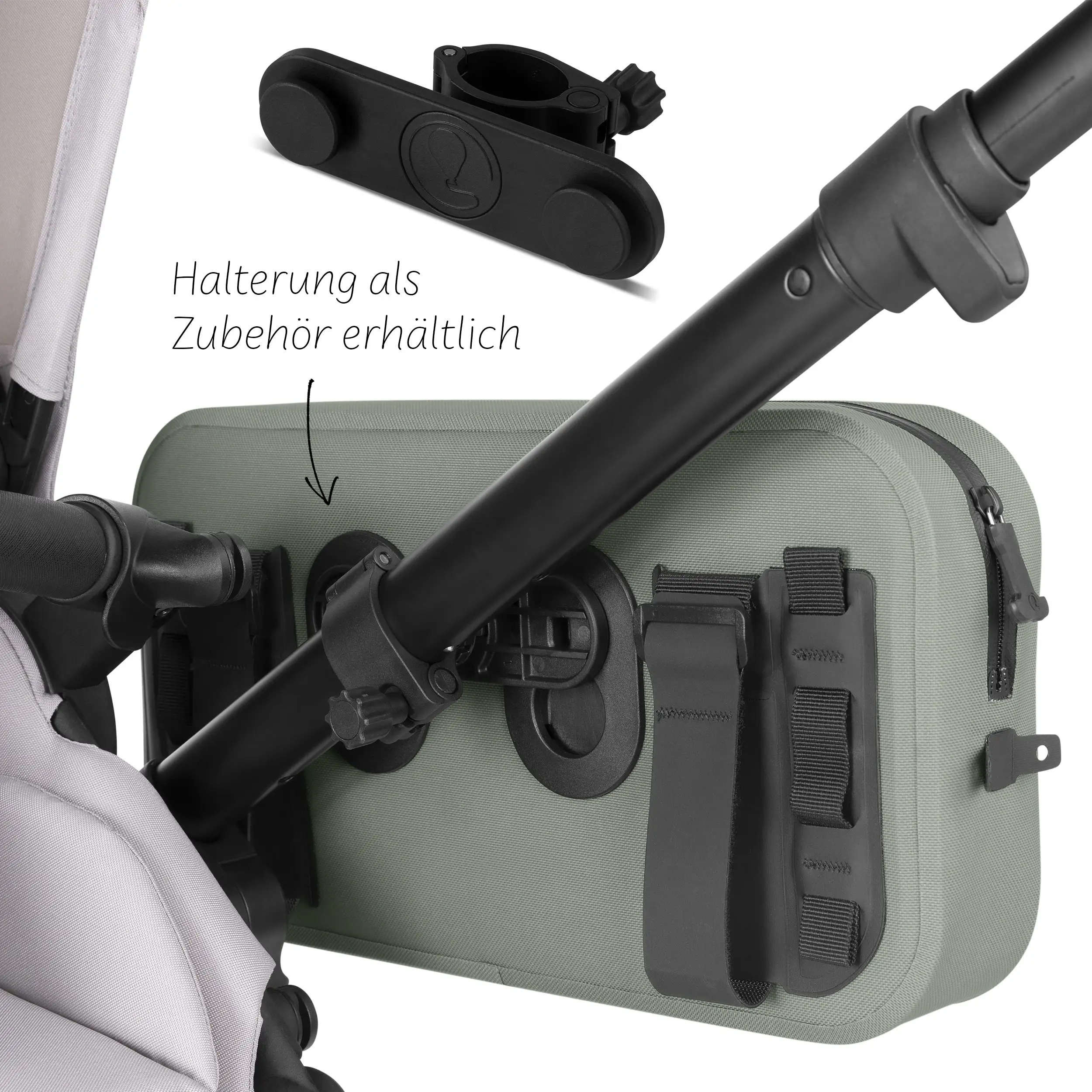 Geneva 4.5L saddle bag for strollers, bikes & everyday use - Pine