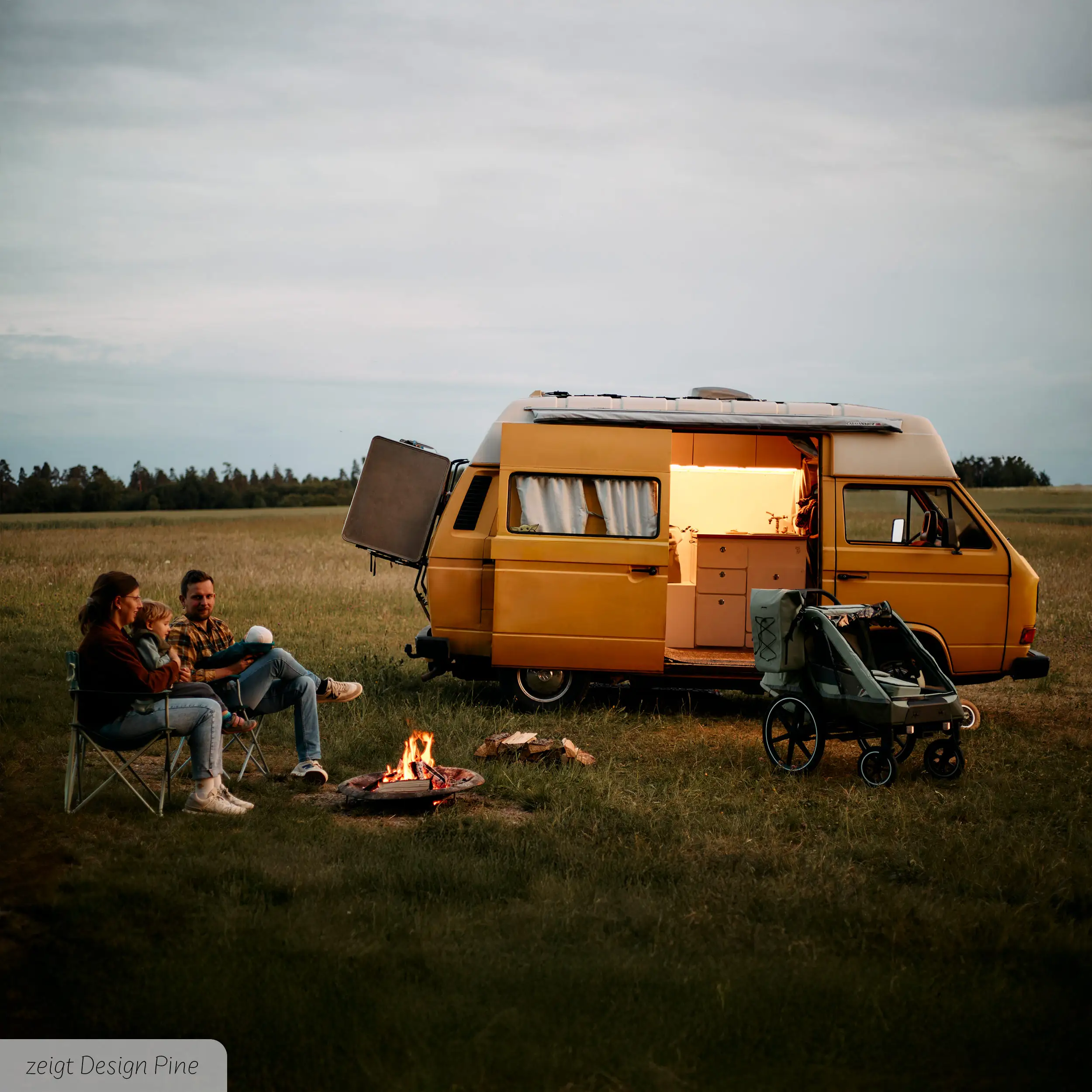 Sion 20L saddle bag for strollers, bike trailers & everyday use - Mango