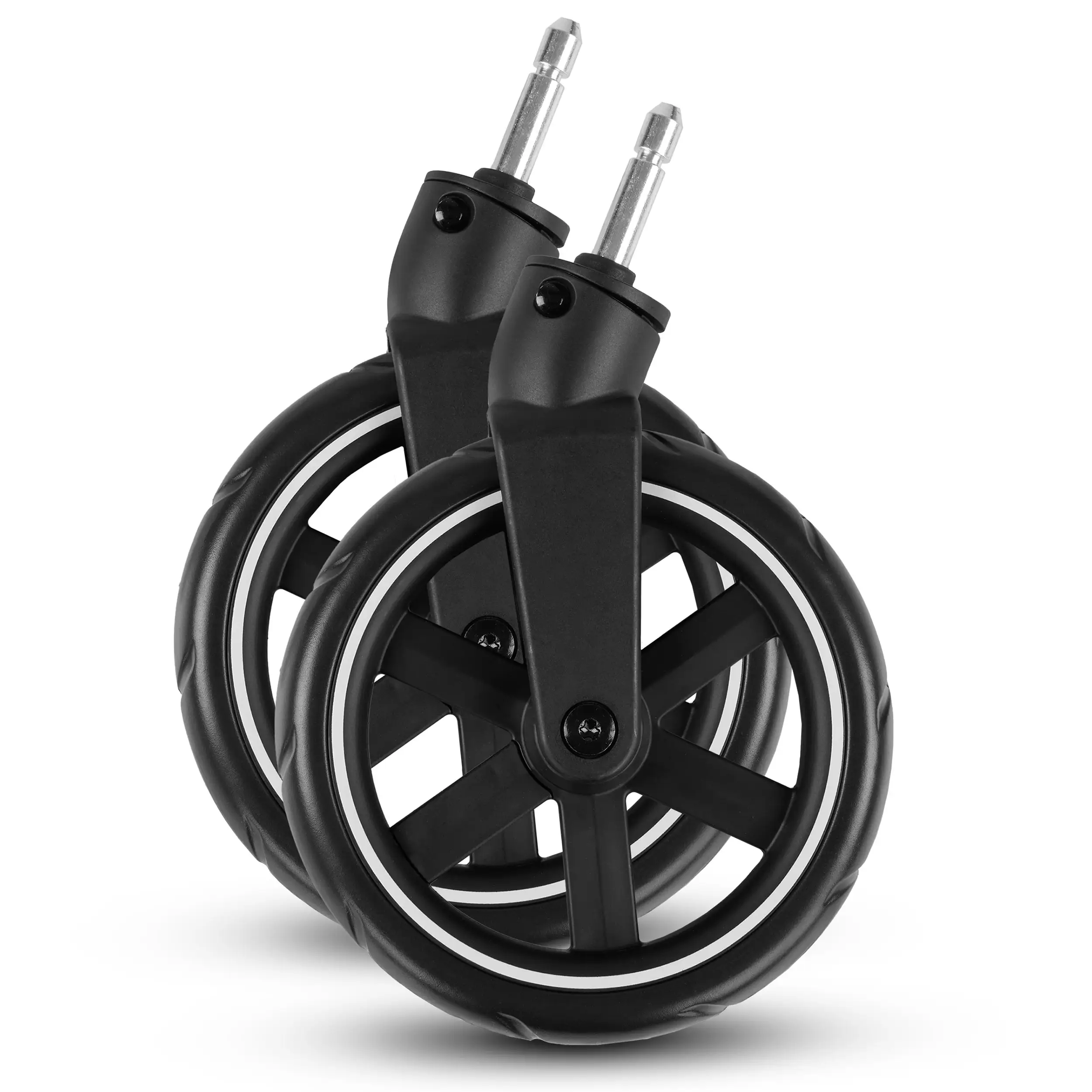 Front wheels set (2 pieces) for Avus 2 / Avus - EVA Black / White Wall