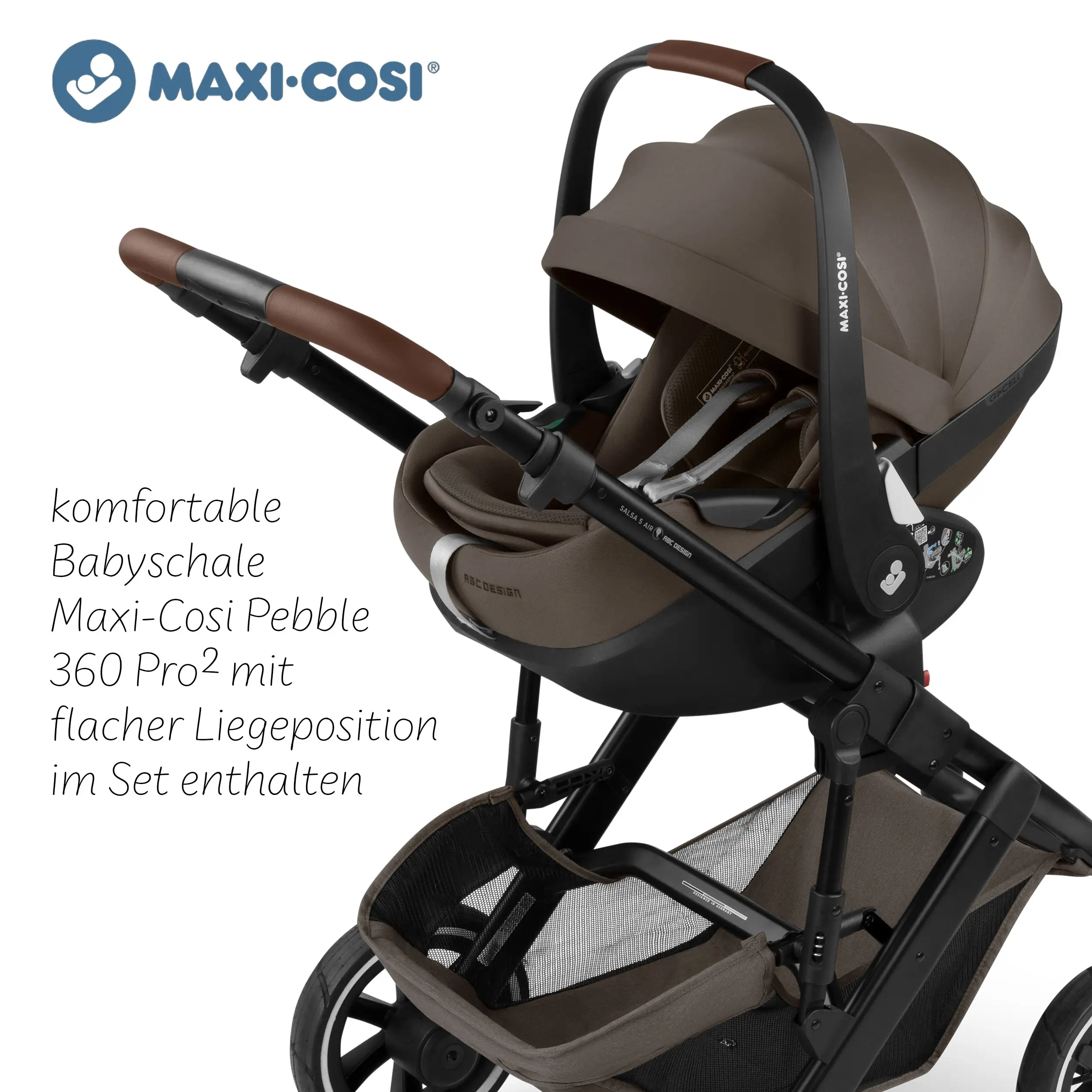 3in1 Stroller Set City Life incl. infant car seat Maxi Cosi Pebble 360 Pro 2 - Nature